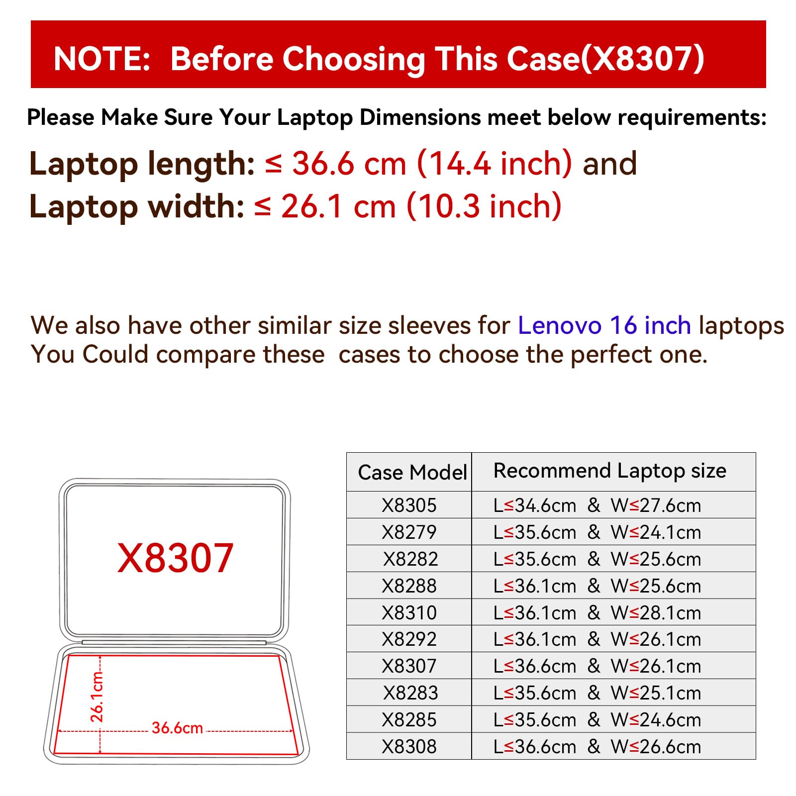 Smatree Hard EVA Protective Laptop Sleeve for 16-inch Lenovo ThinkPad P16v Gen 1 & Legion Pro 7i/5i/5 Gen 8/5i Gen 9 - Shockproof Travel Case (X8307) | Perfect for Business Workstations & Gaming Laptops On-The-Go
