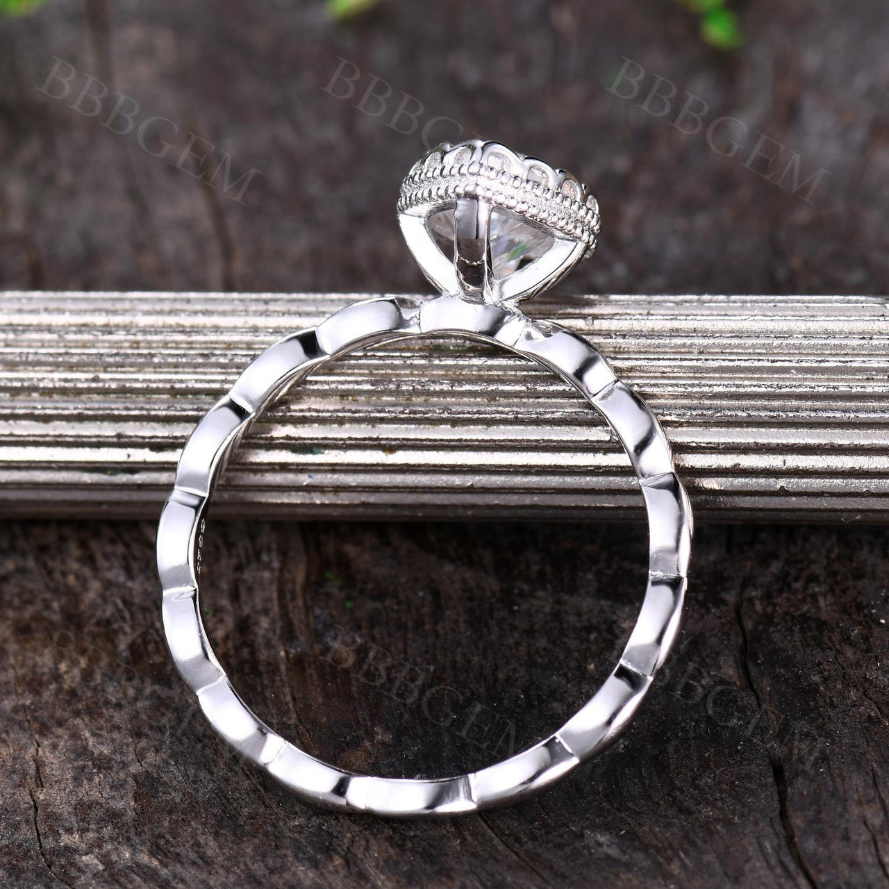 1.25 Carat Pear Cut Moissanite Engagement Ring in Rose Gold Bezel Setting - Perfect for Proposals, Weddings & Anniversaries