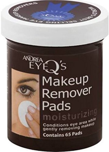 Andrea Eye Q's Gentle Moisturizing Eye Makeup Remover Pads - 65 Count (Pack of 11) | Hypoallergenic, Oil-Free & Dermatologist Tested | Perfect for Sensitive Eyes, Travel & Daily Makeup Removal