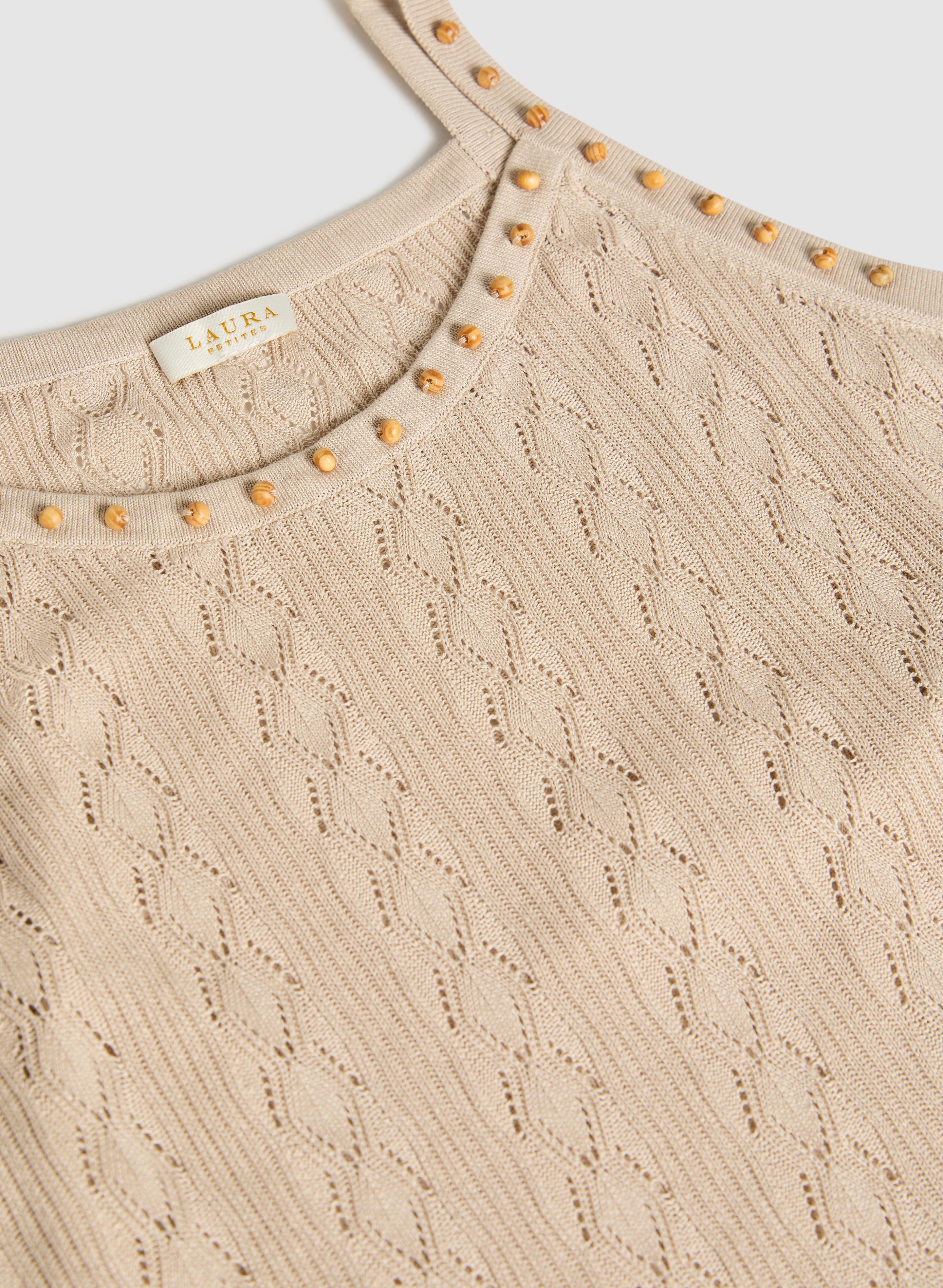 Beaded Sleeveless Sweater for Women - Elegant Knit Pullover with Pearl Embellishments - Perfect for Parties, Date Nights & Special Occasions