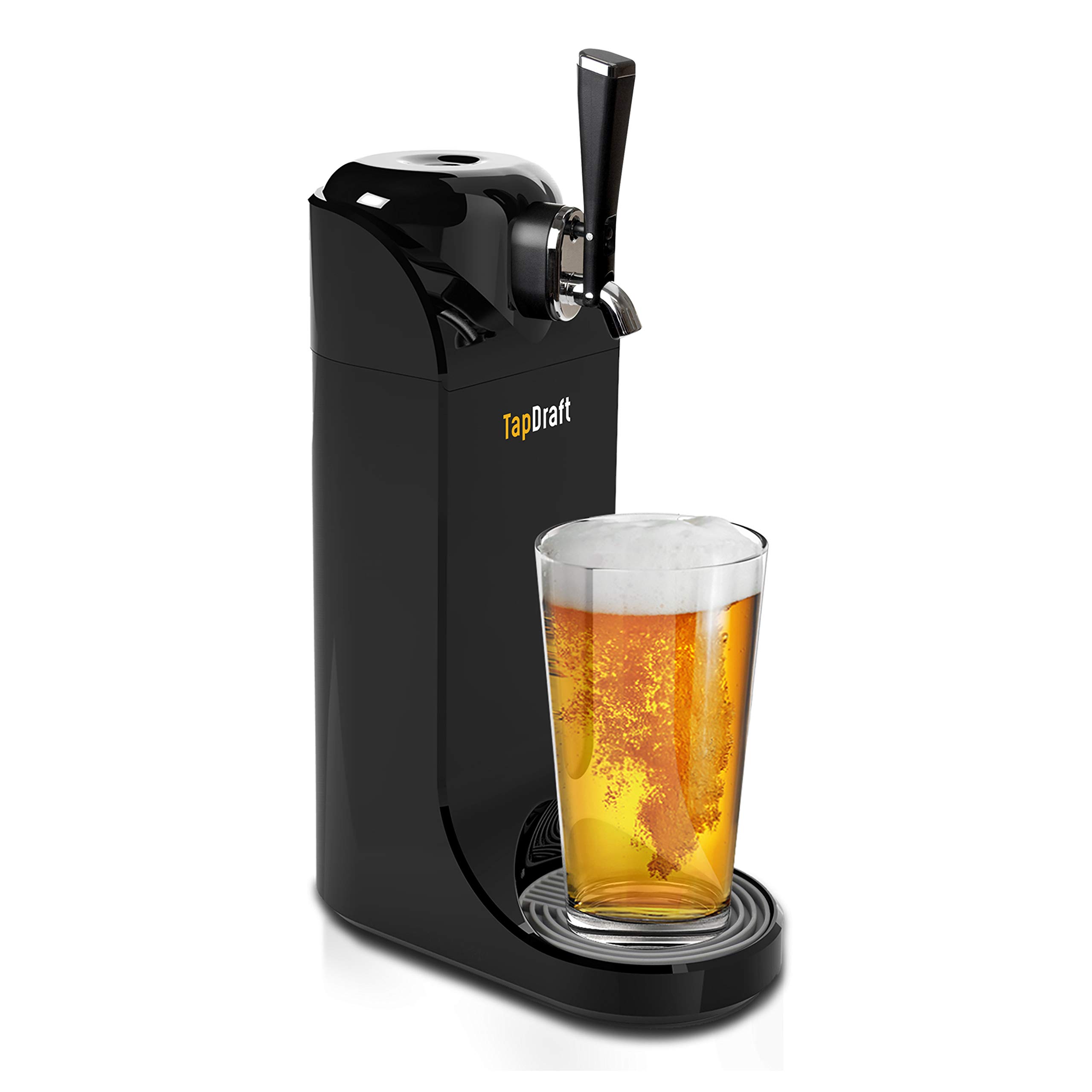 TD-1 TapDraft Beer Dispenser with Sonic Foam Generator - 40 oz Black Stainless Steel Home Draft System for Perfect Pouring | Ideal for Parties, BBQs & Home Bars