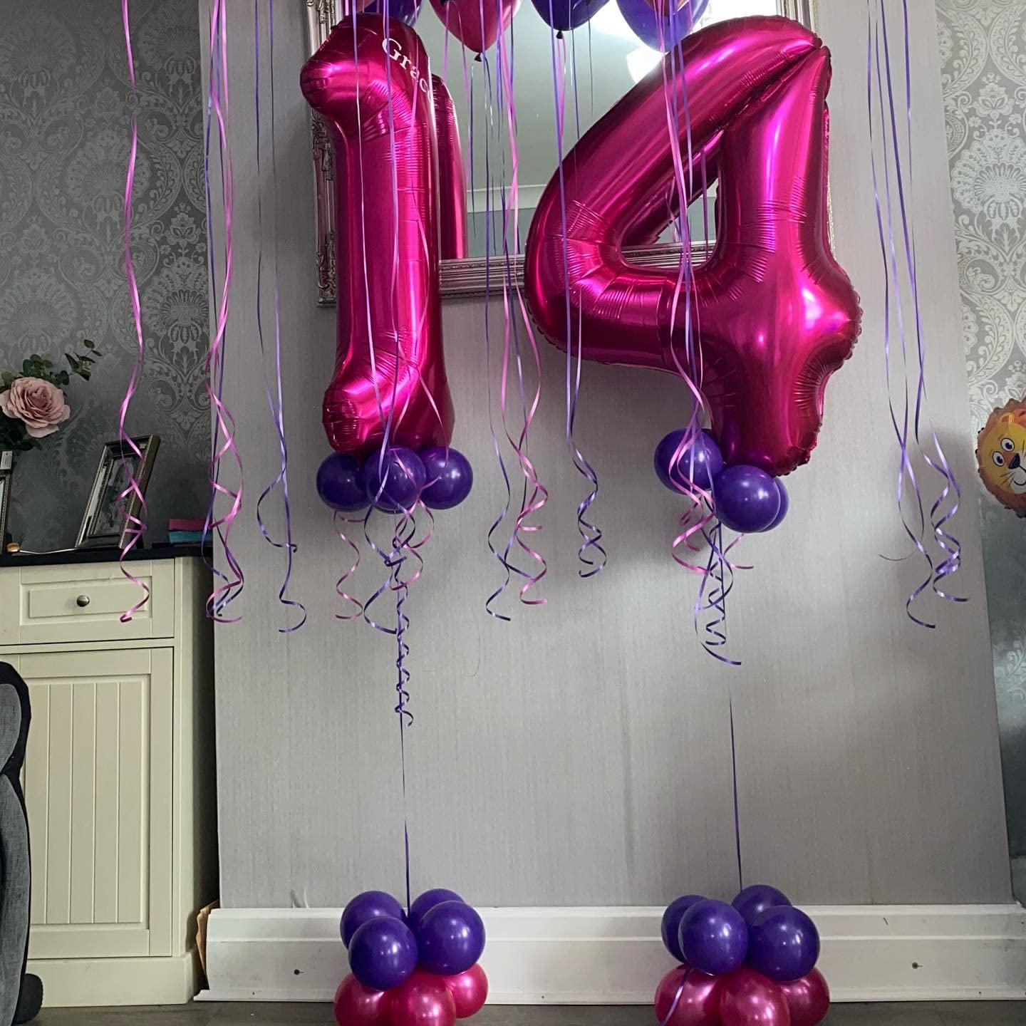 40 Inch Giant Hot Pink 14 Number Balloons - Jumbo Mylar Foil Helium Balloons for 14th Birthday, Anniversary & Party Decorations - Perfect for Birthday Parties, Baby Showers, Graduations & Special Events