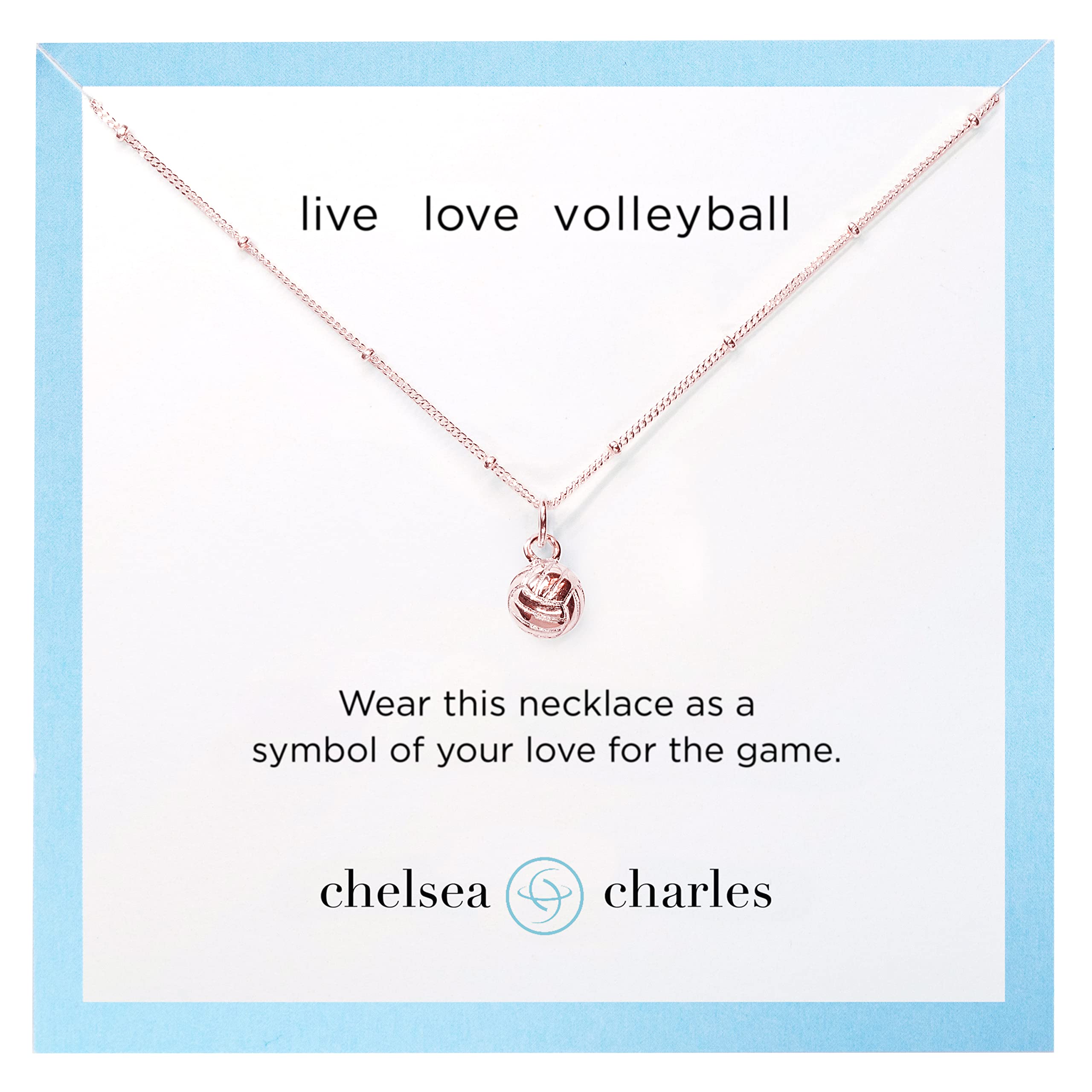 Chelsea Charles Women's Sports Charm Necklace - Elegant Tennis Golf Basketball Jewelry for Athletes & Fans - Perfect for Game Day, Workout & Casual Wear
