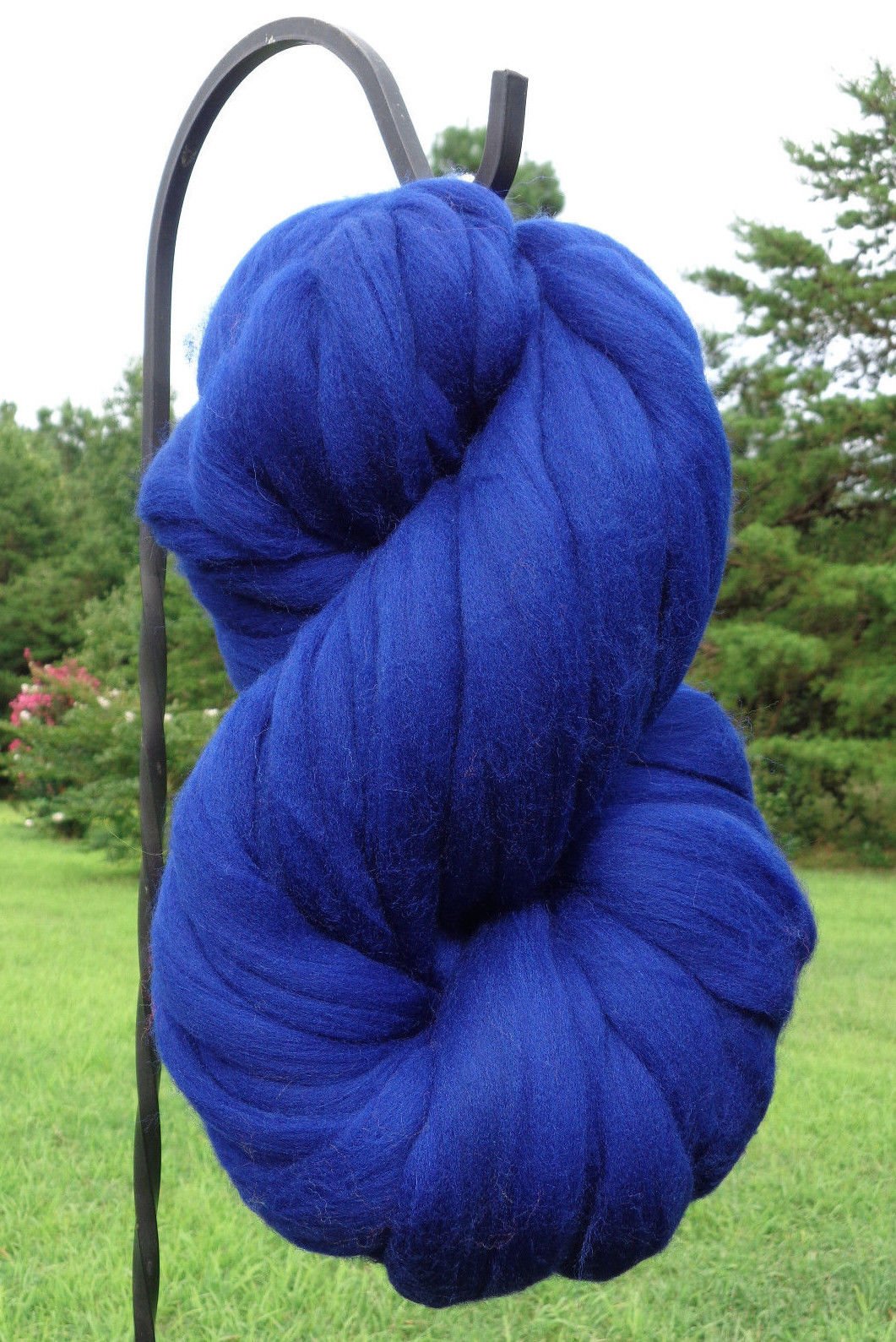 Premium Sapphire Blue 100% Australian Merino Wool Roving Fiber (8 lb) - Ultra Soft 23 Micron for Spinning Yarn, Needle Felting, Knitting & Crochet | Perfect for Handmade Crafts, DIY Projects & Wool Art Creations