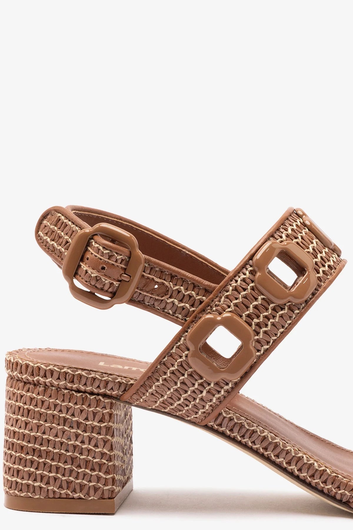 Milan Sandal in Caramel Wave Raffia - Comfortable Women's Summer Sandals for Beach, Vacation & Casual Outings