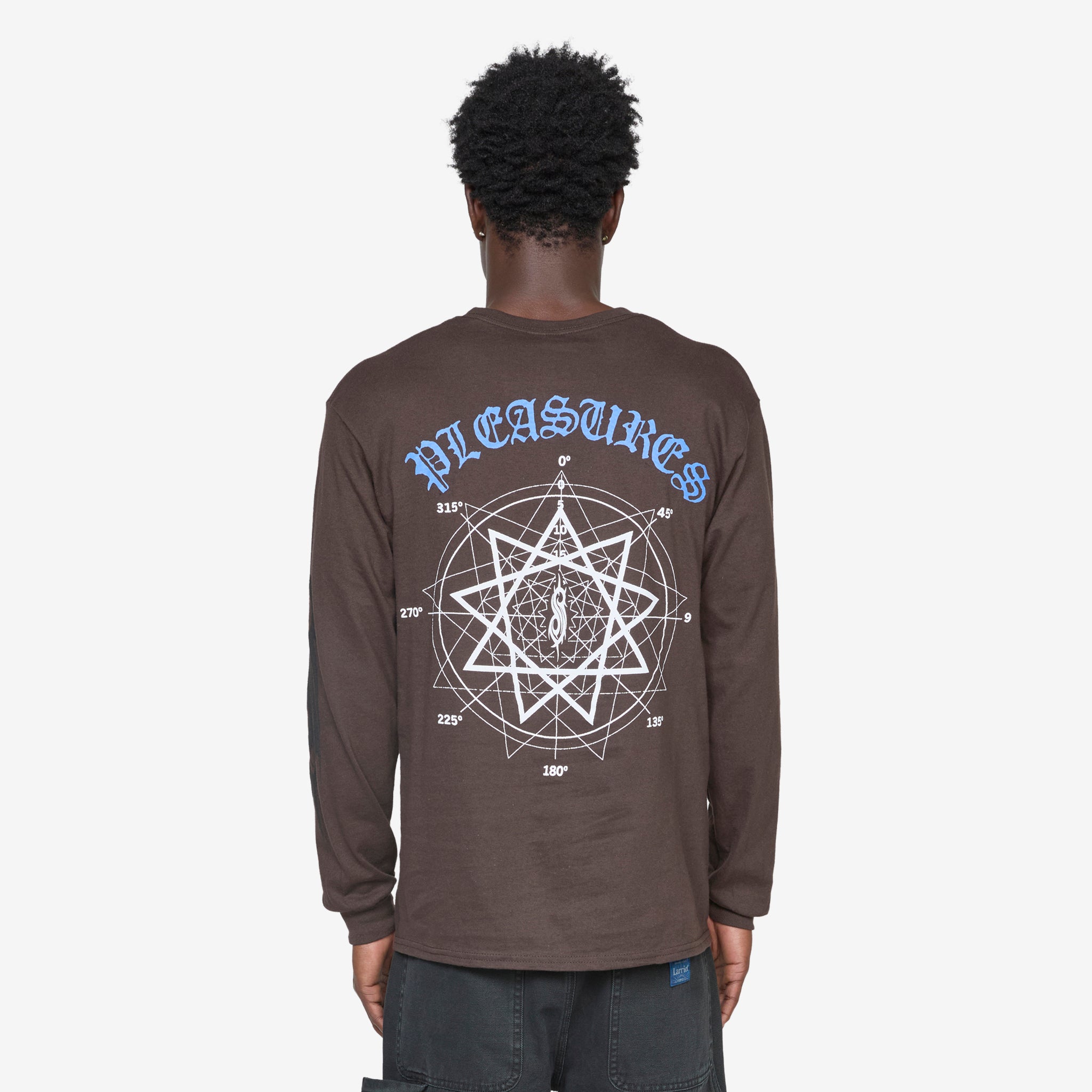 **Compass Long Sleeve Shirt for Men - Brown Outdoor Hiking & Casual Wear**