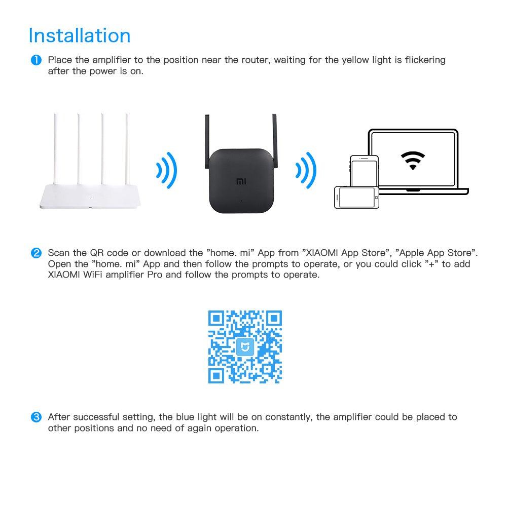 Xiaomi WiFi Extender Pro - High Speed Wireless Network Signal Booster & Range Extender for Home, Office, and Gaming