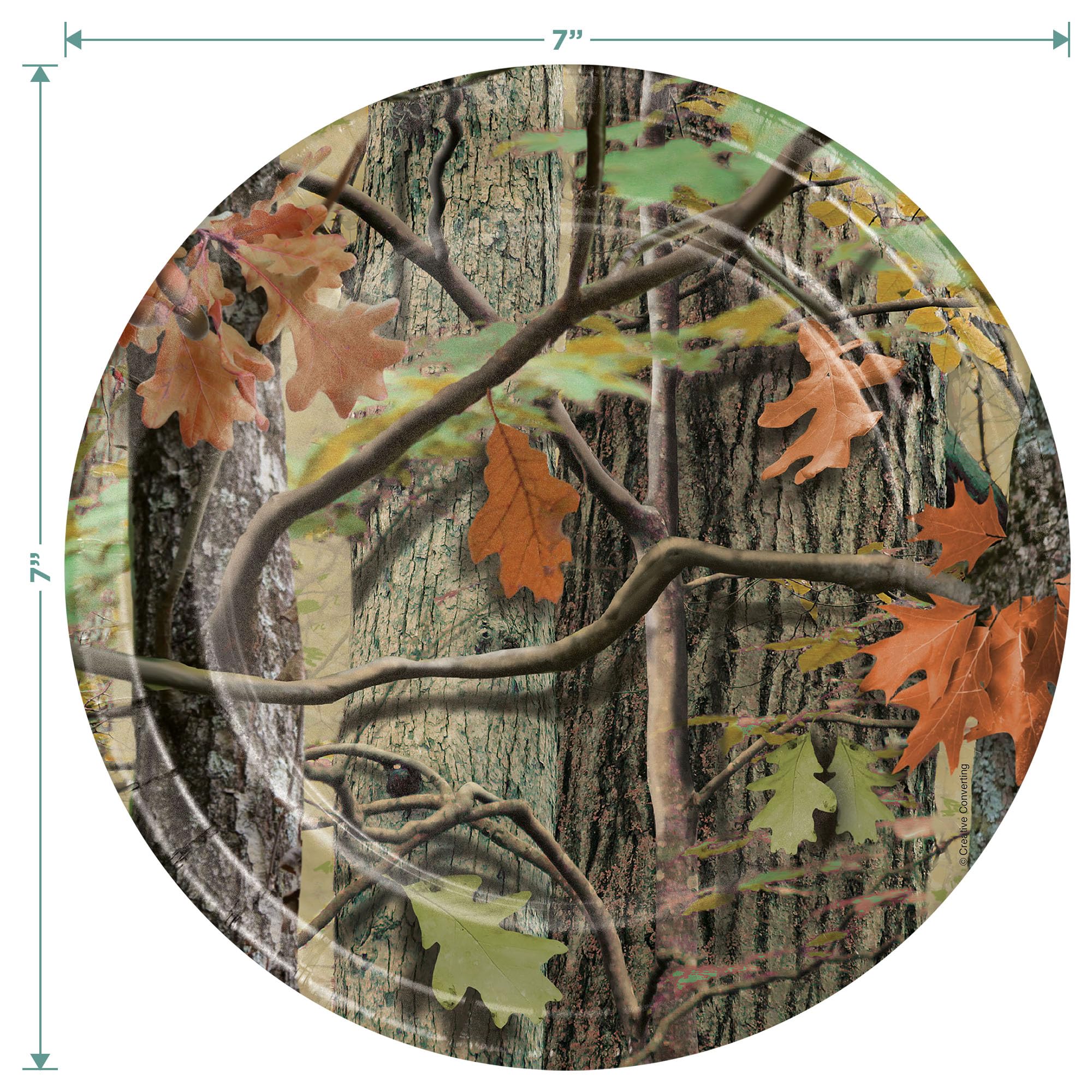 Camouflage Hunting Party Supplies Set - 16 Camo Paper Dessert Plates, Beverage Napkins & Forks for Outdoor Themed Events, Birthday Parties, and Camping Adventures