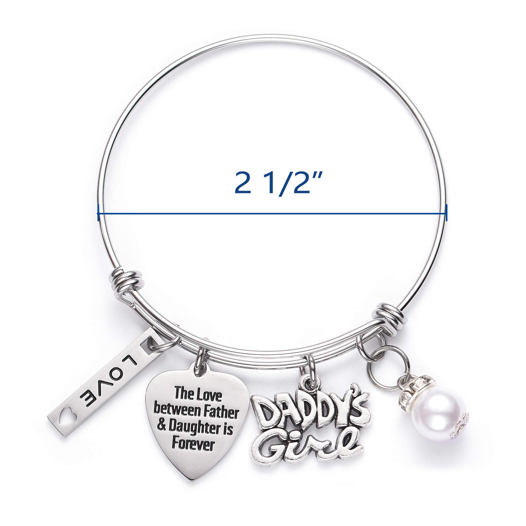LParkin Love Bracelet for Daughter - Heartfelt Gift from Dad, Birthday Jewelry for Teen Girls - Perfect for Father-Daughter Bonding & Special Occasions