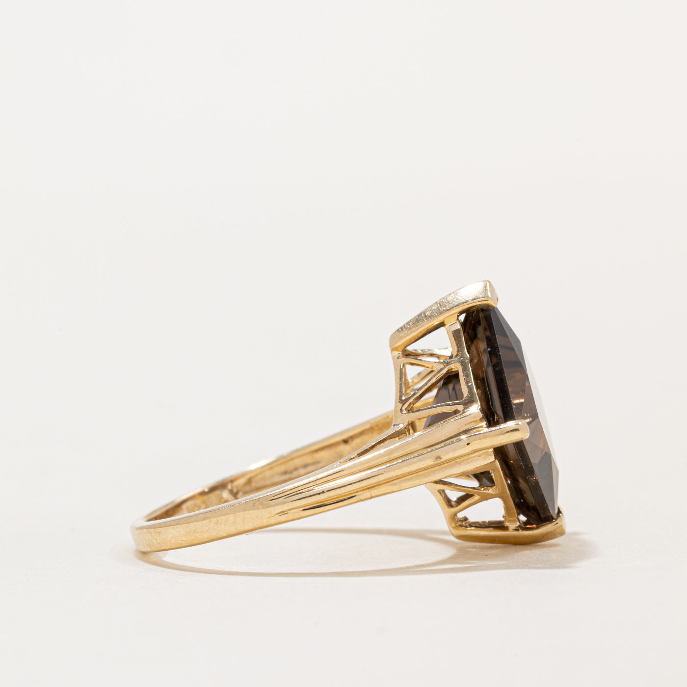 5.50ct Smoky Quartz Cocktail Ring for Women - Size 7.25 - Elegant Evening Party Jewelry for Weddings, Dinners & Special Occasions