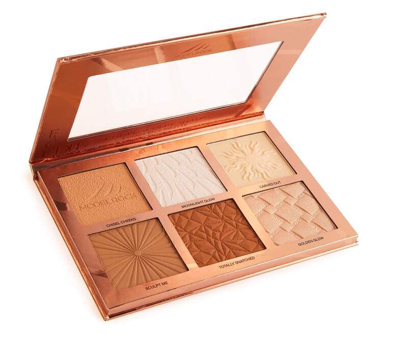 Modelrock CHISEL SCULPT SHADE 6-Color Face Contour & Highlighting Palette - Professional Makeup Kit for Sculpting, Contouring & Shading - Perfect for Everyday Glam & Special Occasions
