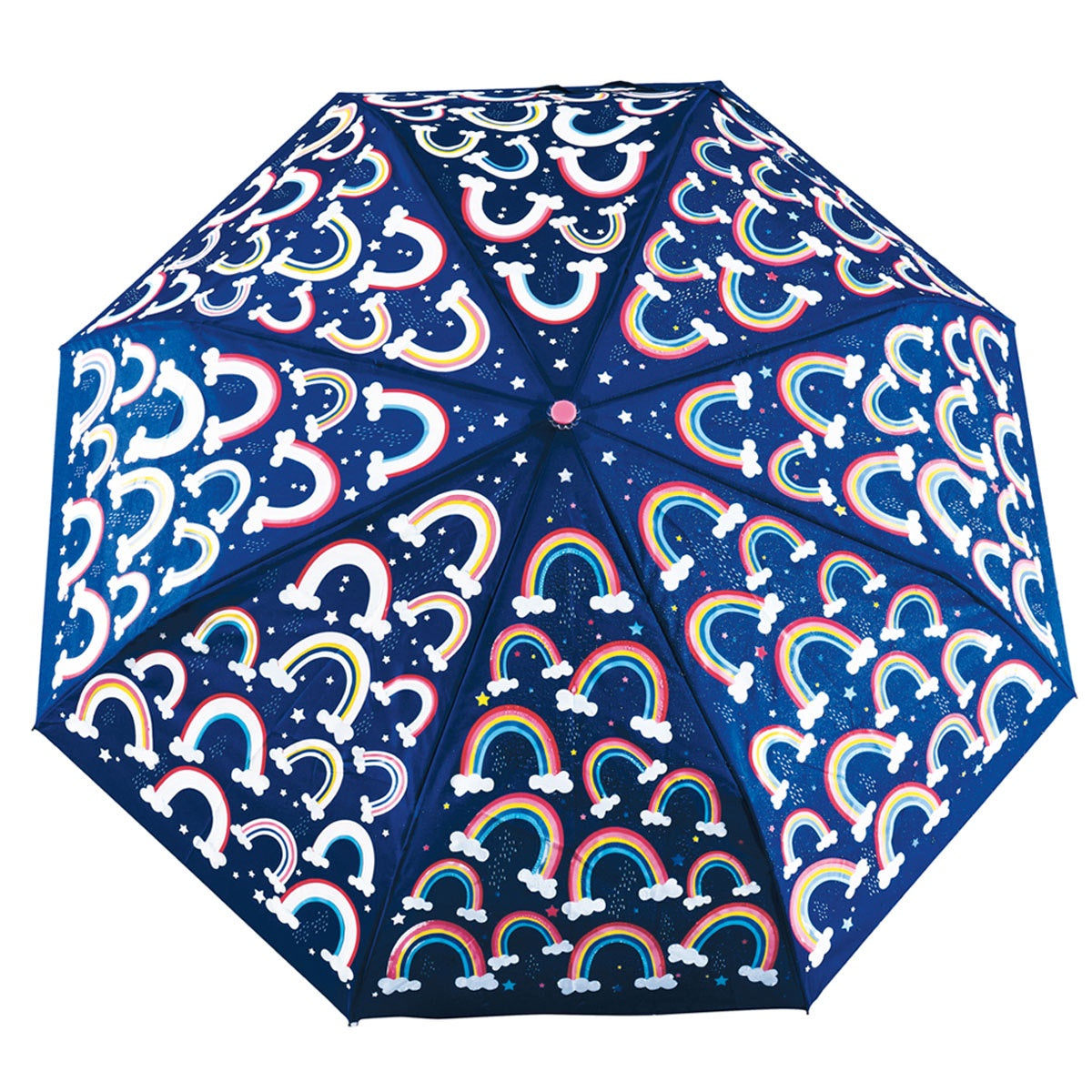 Color Changing Umbrella Large - Rainbow UV Reactive Parasol for Women & Men - Perfect for Rainy Days, Festivals, and Outdoor Events