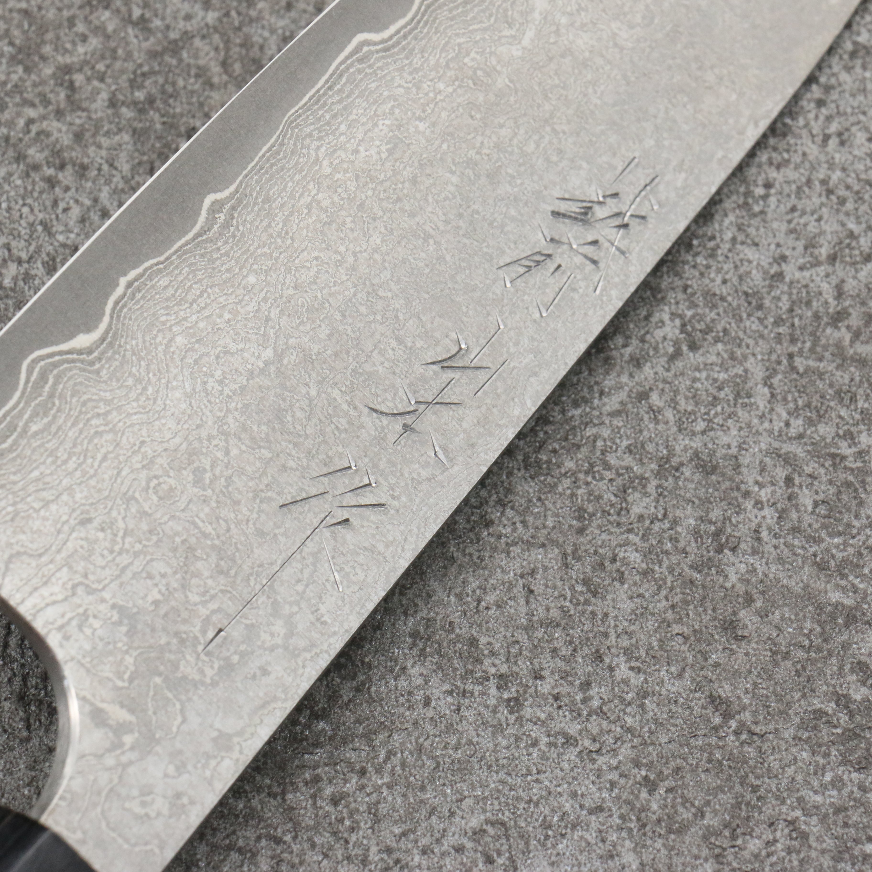 Premium Nao Yamamoto VG10 Black Damascus Santoku Knife 165mm with Shitan Handle - Japanese Kitchen Knife for Slicing, Dicing & Chopping Vegetables, Meat & Fish - Perfect for Home Chefs & Culinary Enthusiasts