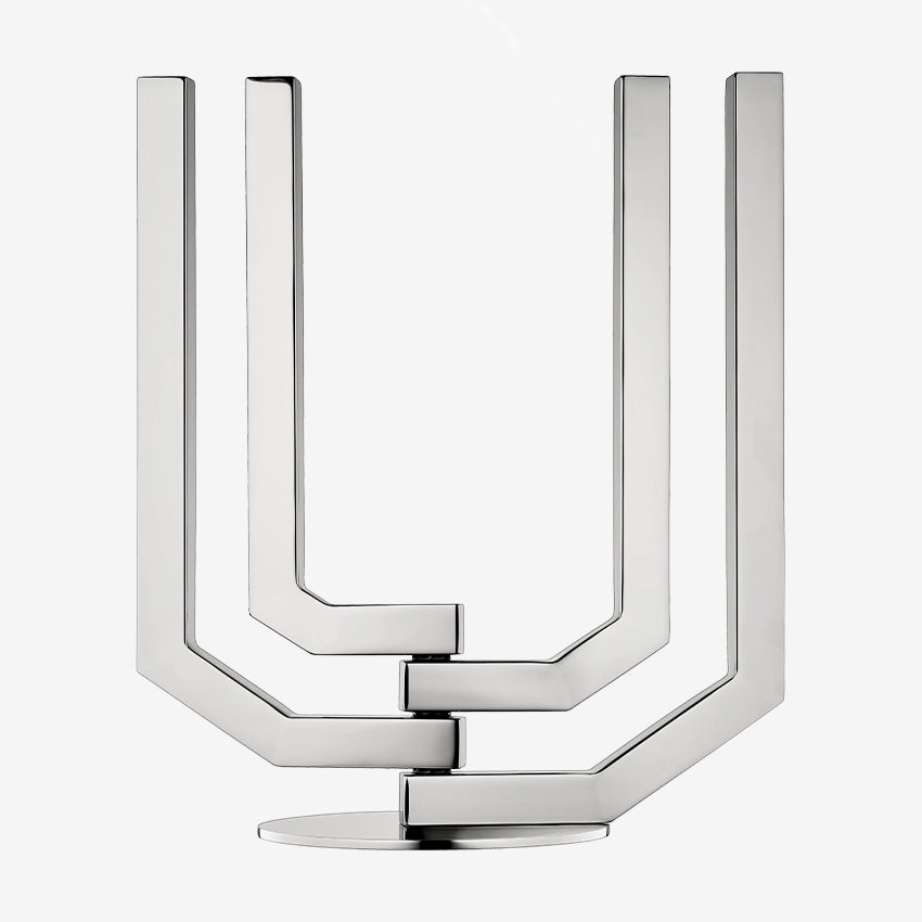 Christofle Arborescence 4-Light Candelabra - Premium Stainless Steel Chandelier for Dining Room, Wedding & Luxury Home Decor
