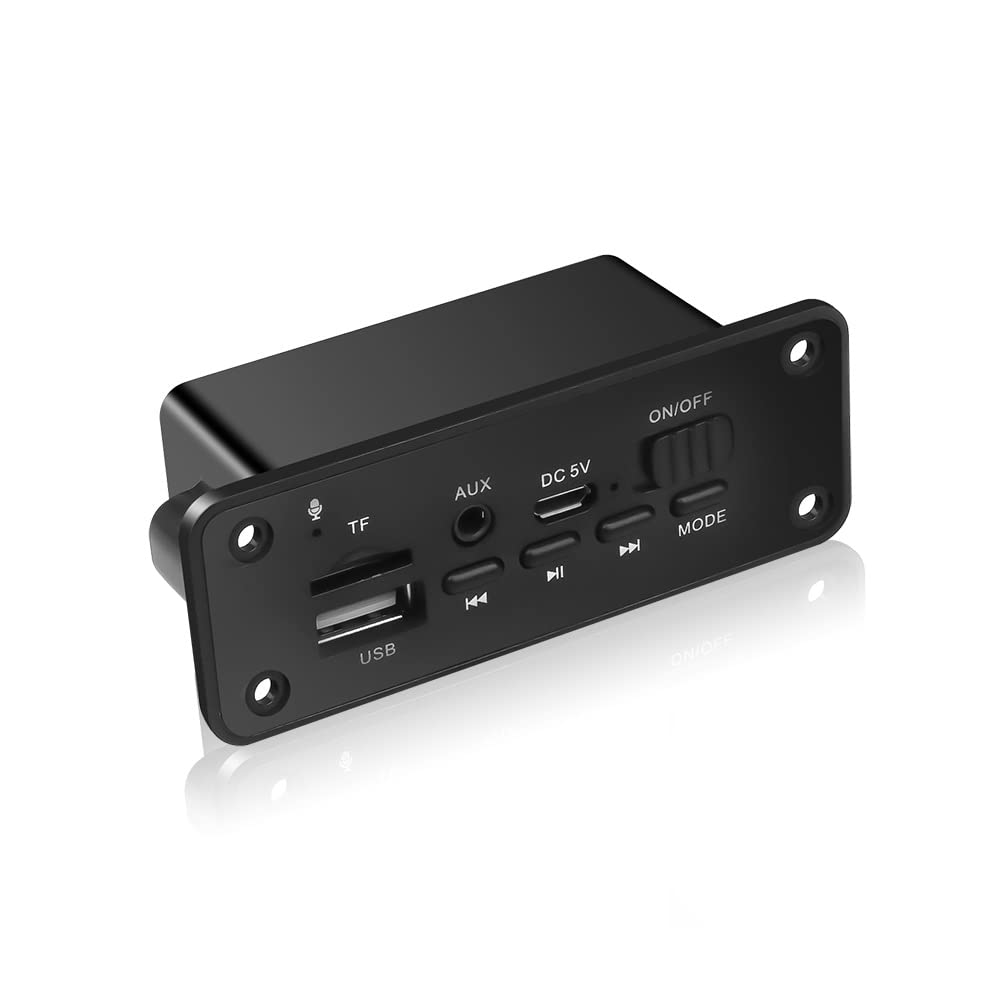Bluetooth 5.0 MP3 Decoder Board with 2x3W Speakers, FM Radio Module, 5V USB/TF/AUX Input - Perfect for Car Audio Upgrade & DIY Hands-Free System