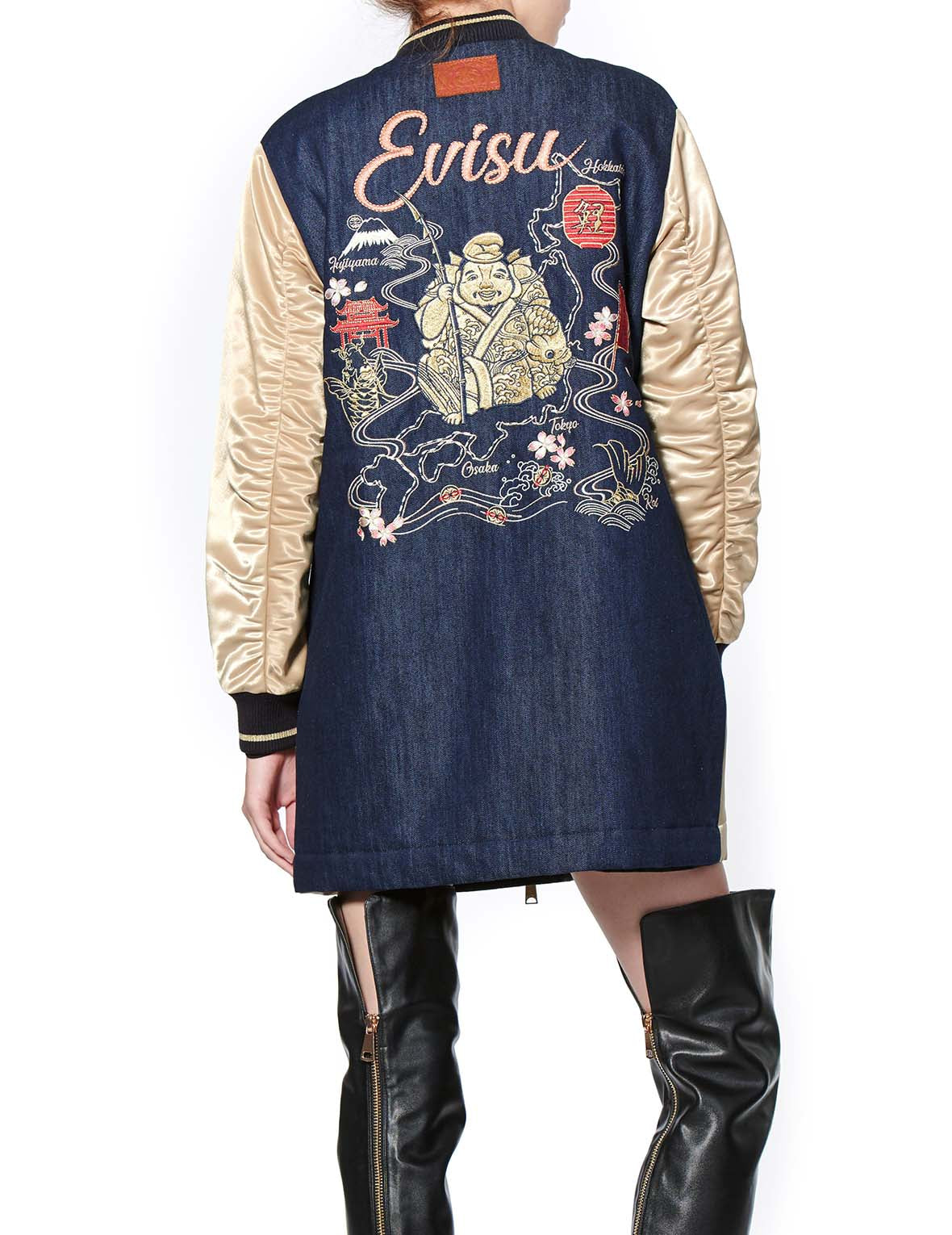 Vintage Denim Long Coat for Women - Stylish Trench Coat with Belt - Perfect for Fall Fashion, Casual Outings & Travel Souvenirs