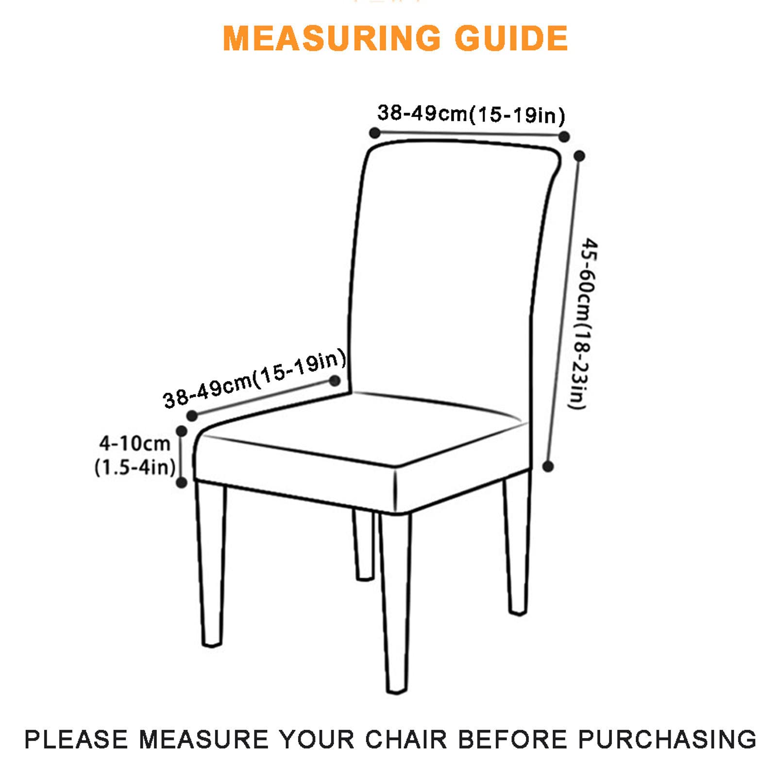 Premium PU Leather Dining Chair Covers - Stretchable, Waterproof Chair Slipcovers (Set of 6) - Soft Protector for Kitchen, Restaurant & Hotel Use - Perfect for Dining Rooms, Coffee Shops & Home Decor