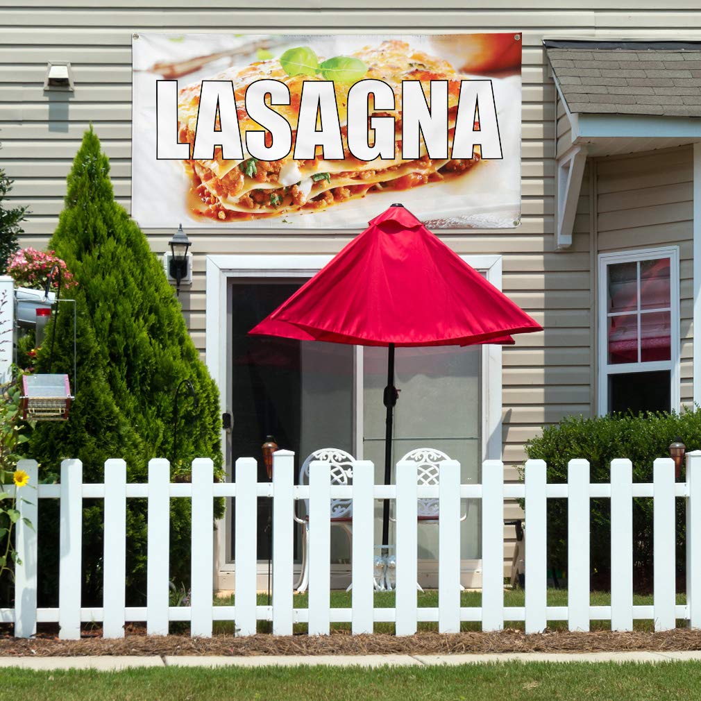 Vinyl Banner Multiple Sizes - 60x144 Inches Outdoor Weatherproof Sign with 10 Grommets for Restaurant, Food & Industrial Advertising | Perfect for Yard Signs, Storefront Displays & Event Promotion