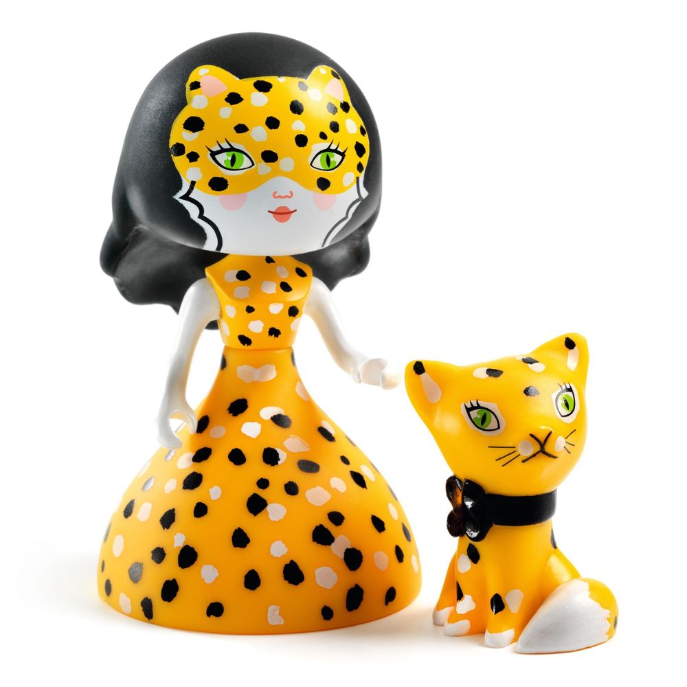 Djeco Arty Toys Feline & Leo - Creative Wooden Animal Puzzle for Kids - Perfect for Preschool Learning, Birthday Gifts & Montessori Playtime