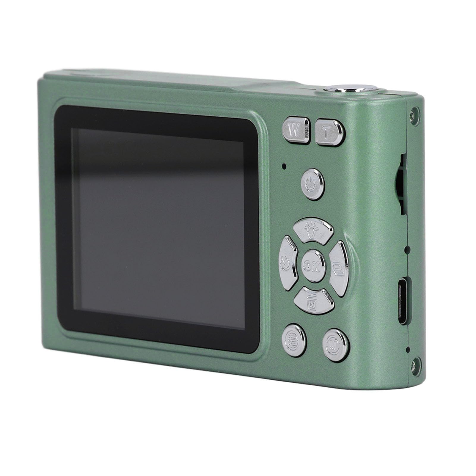 48MP Professional Vlogging Camera with 2.5K Resolution - Dual Lens Digital Camera for YouTube, Travel & Home Videos (Green) - Perfect for Content Creators, Travel Vlogging & Family Moments