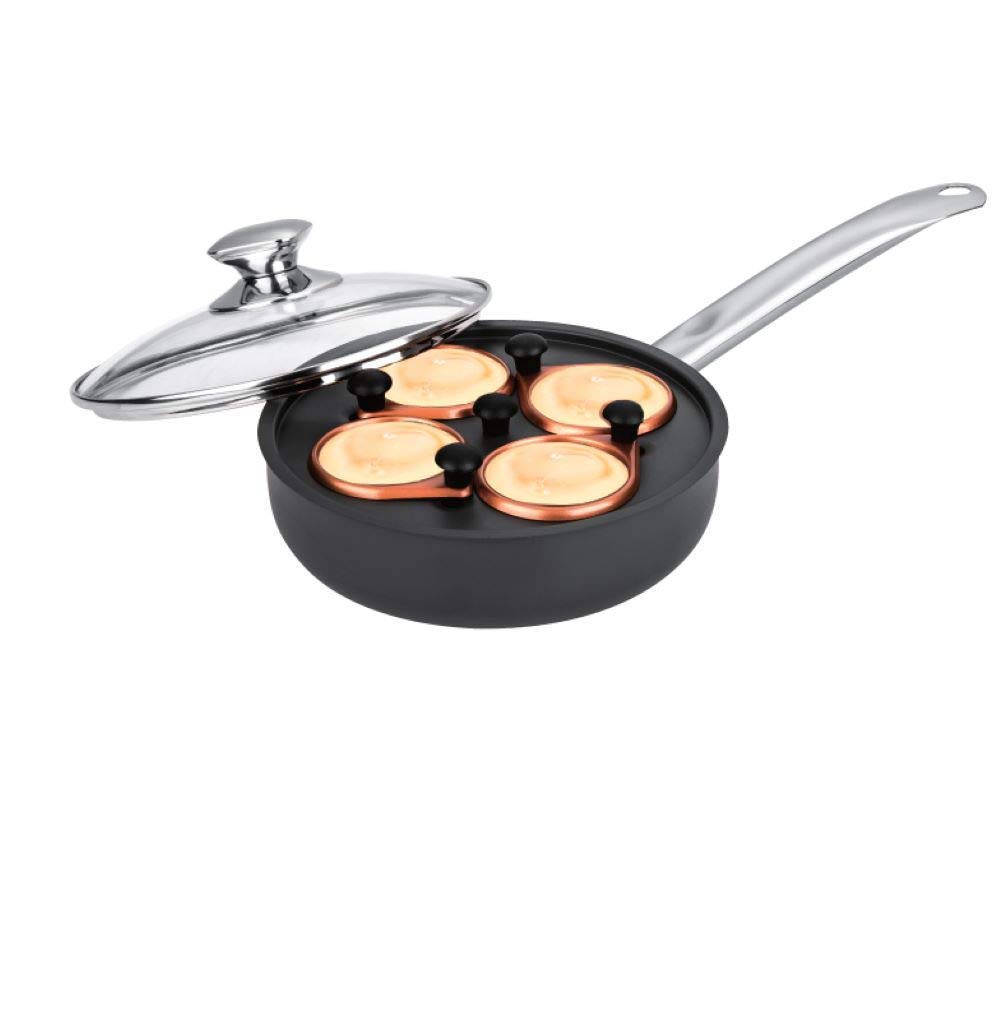 Hamilton Beach 8-Inch Aluminum Egg Poacher - Gray - Perfect for Poached Eggs, Breakfast & Healthy Cooking - Ideal for Home Kitchens & Restaurants