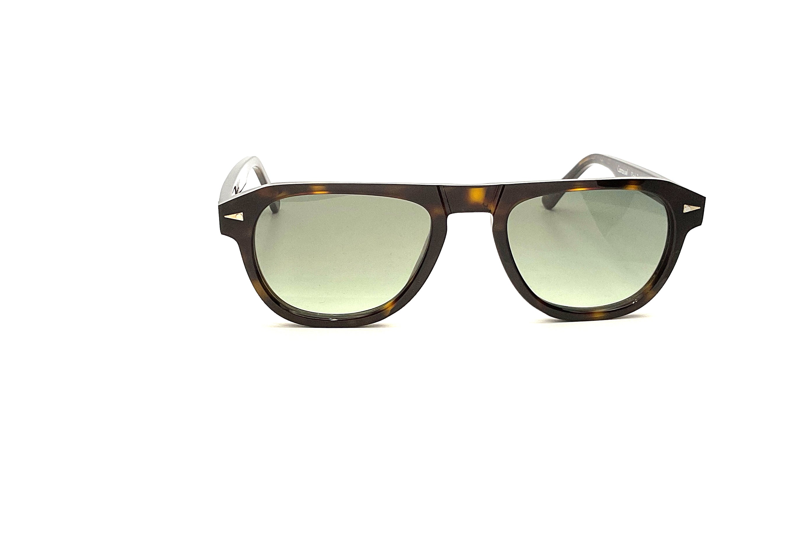Ahlem Carrousel Sunglasses - Dark Turtle & Green Gradient Lenses for UV Protection & Fashion - Perfect for Outdoor Activities, Travel, and Summer Style