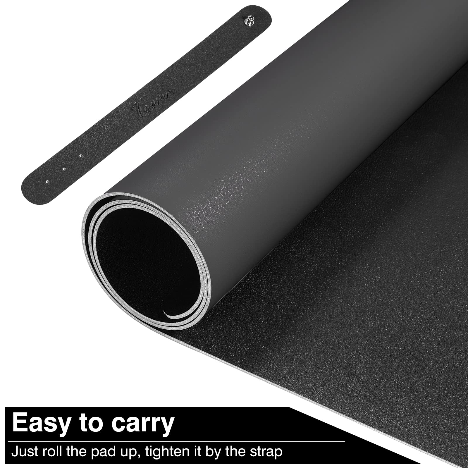 TOWWI Large Dual Sided Leather Desk Mat - 32