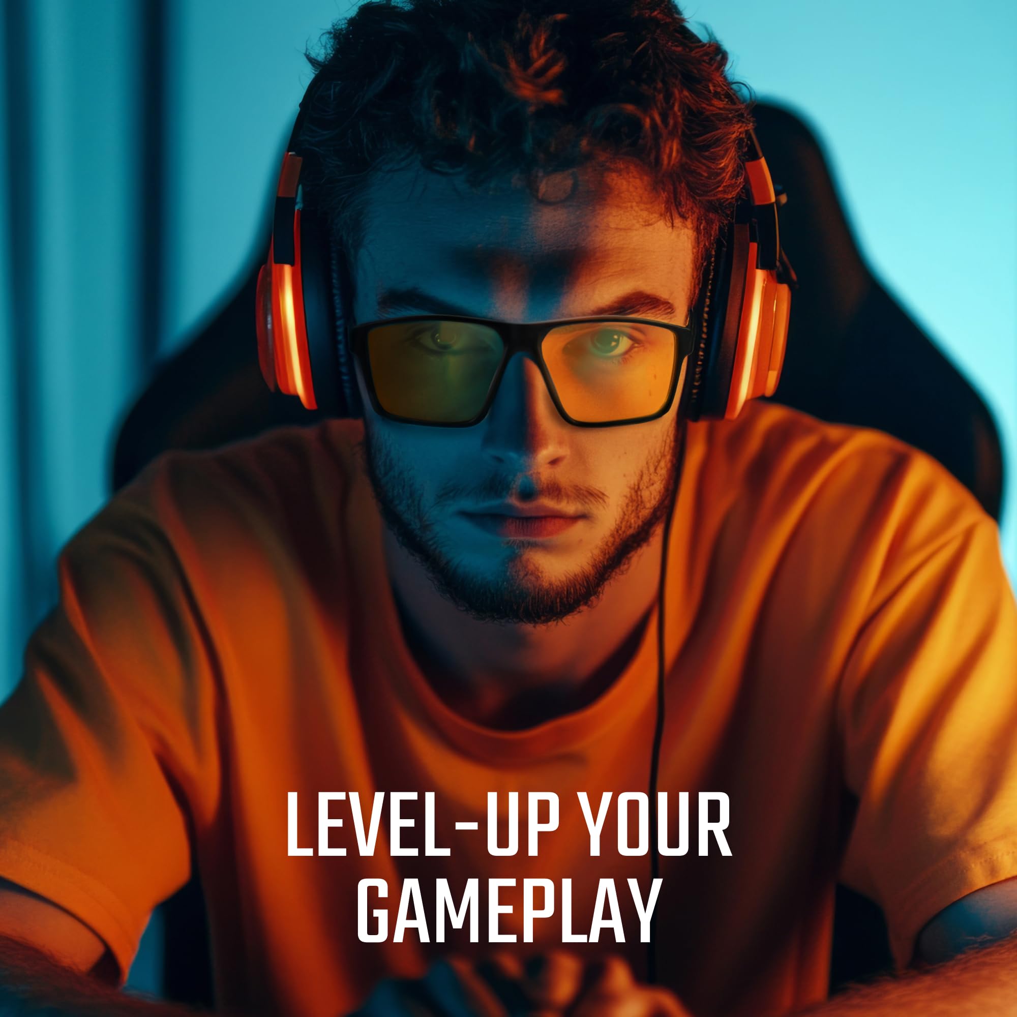 Titan Anti Blue Light Gaming Glasses - UV400 Protection for Men | Reduce Eye Strain for Gaming & Work