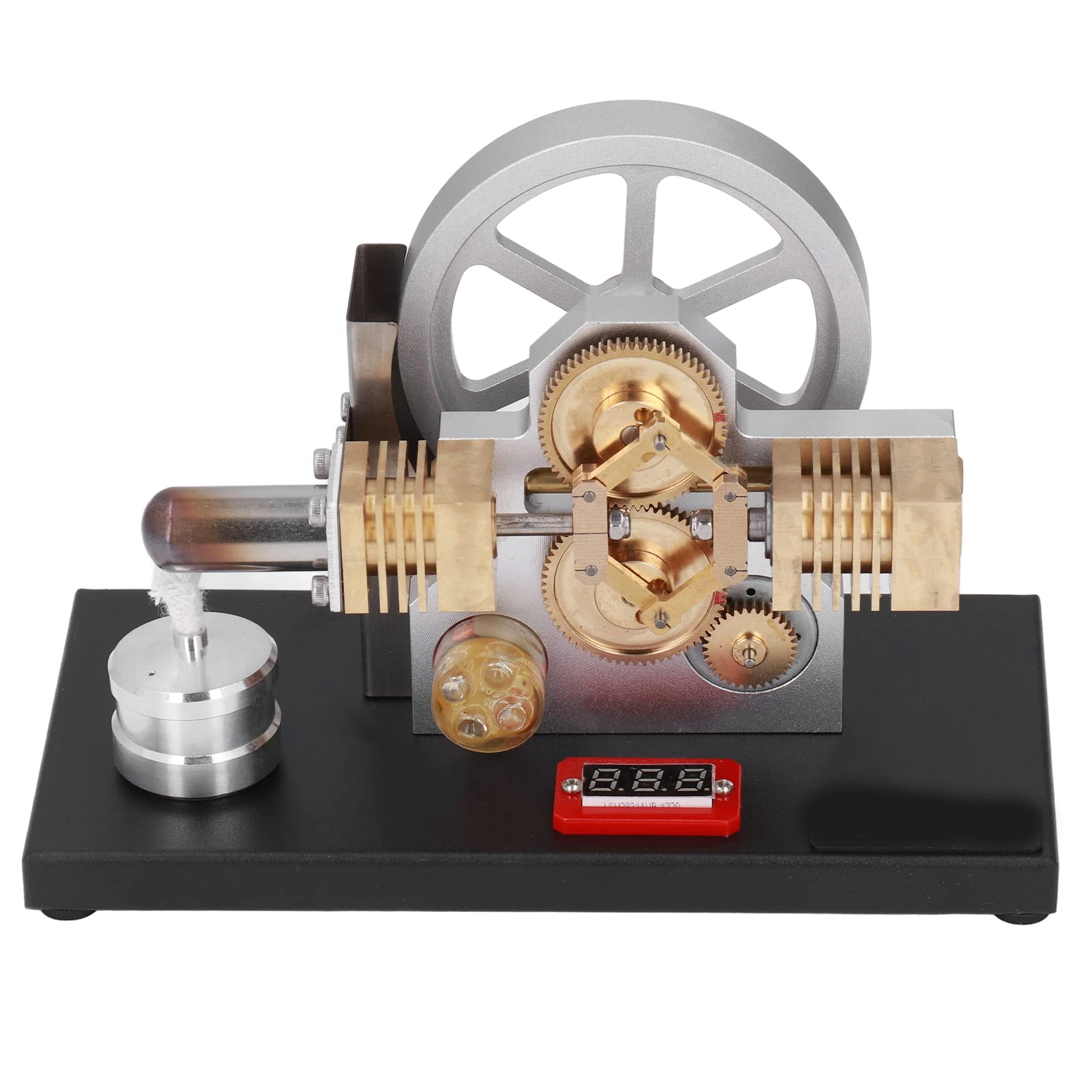 Tgoon Stirling Engine Model Kit - Educational DIY Science Toy with Gear Drive & Voltmeter - Physics Learning Tool for Students & Adults - Perfect for Classroom, STEM Projects & Home Experiments