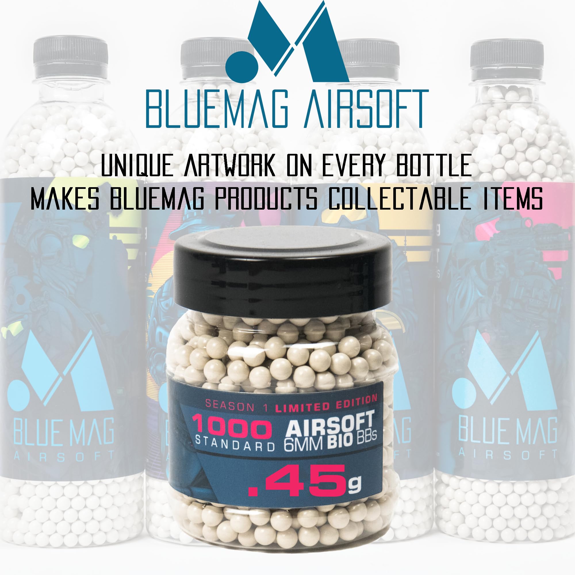 6mm Biodegradable Airsoft BBs .45g 1000ct - for Outdoor/Indoor Airsoft Battles