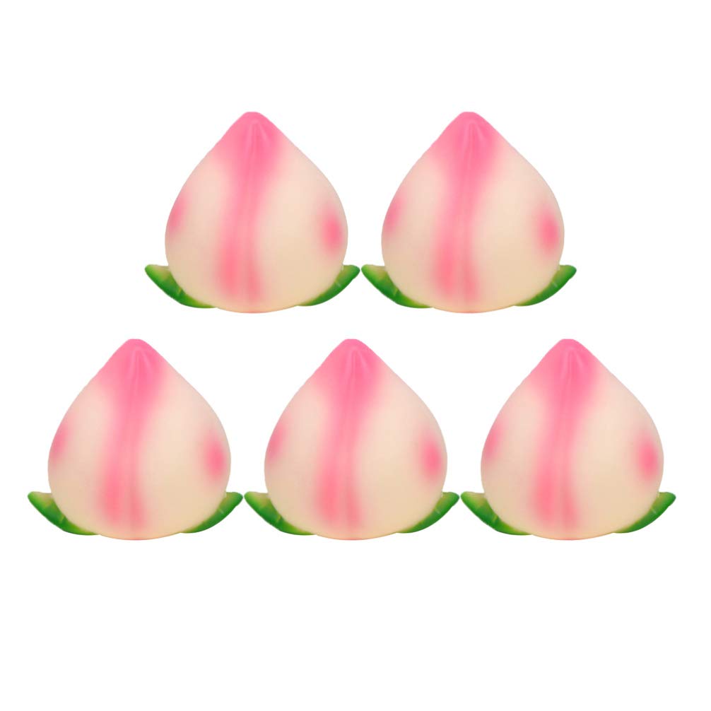 5PCS Vinyl Longevity Peach Cake Toppers - Birthday Cake Decorations for Elderly & Senior Celebrations - Perfect for Birthday Parties, Anniversaries & Retirement Cakes