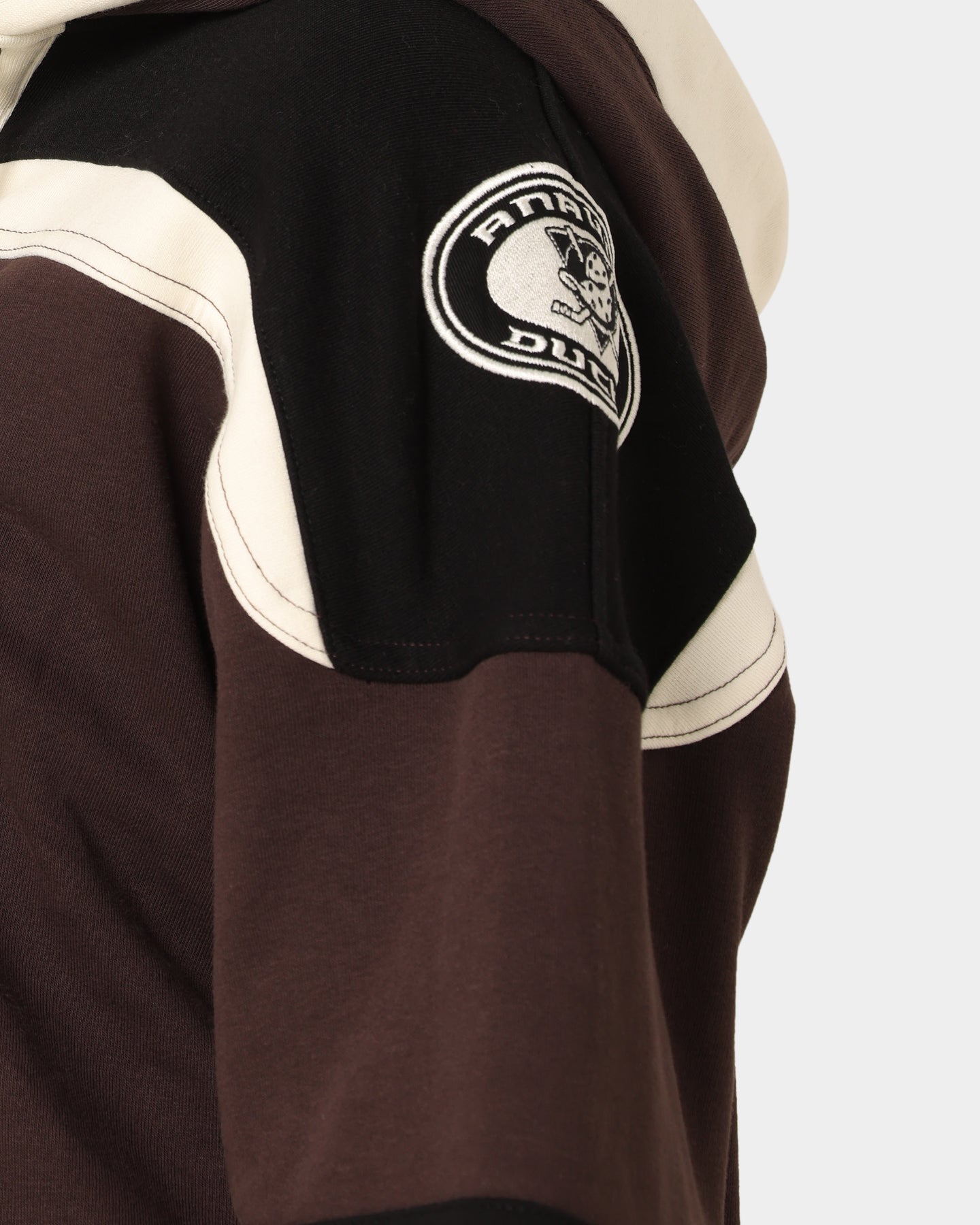 47 Brand Anaheim Ducks Superior Lacer Hoodie Brown - Men's Premium NHL Hockey Pullover Sweatshirt for Game Day & Casual Wear