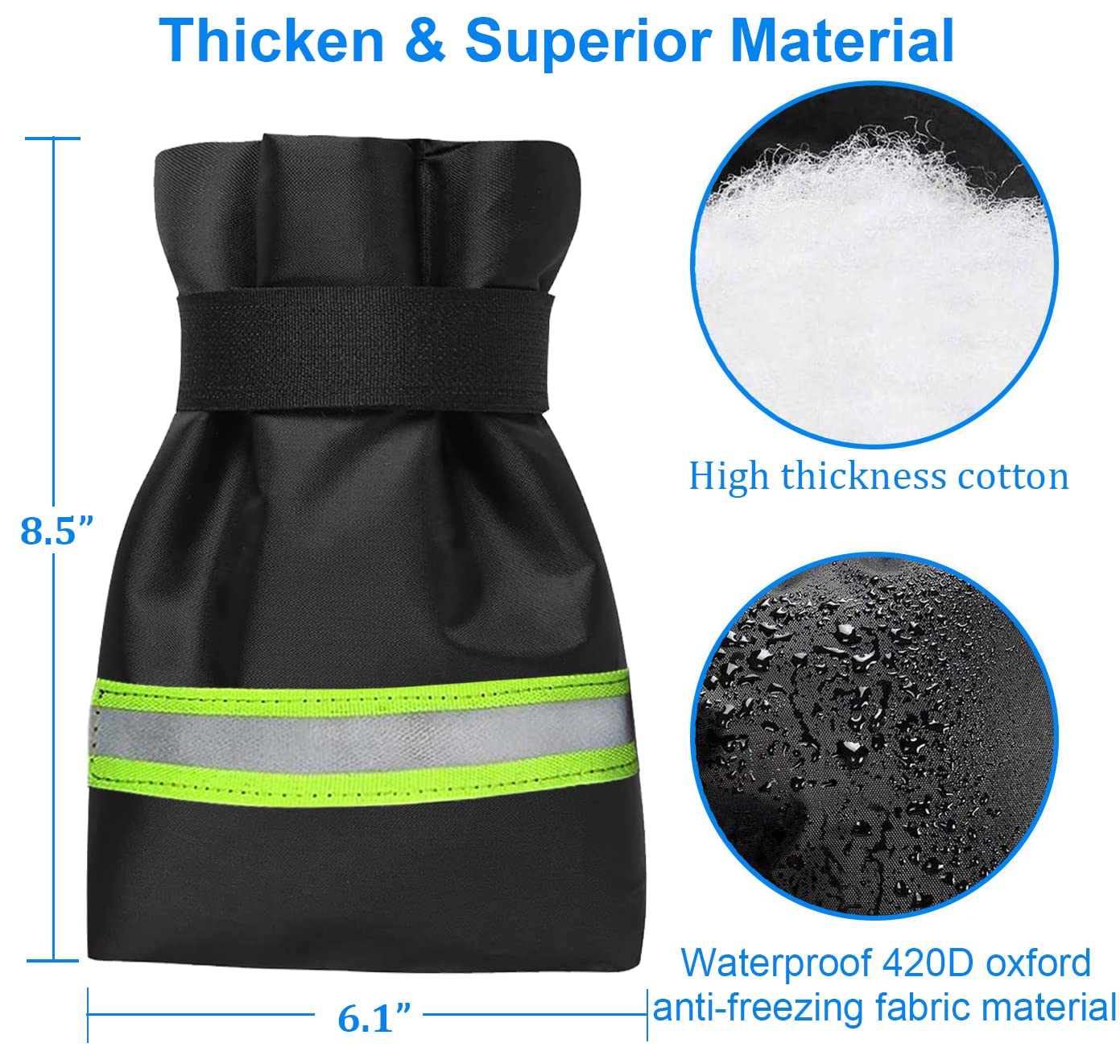 Upgraded Thickened Outdoor Faucet Covers for Winter Freeze Protection - 8.5