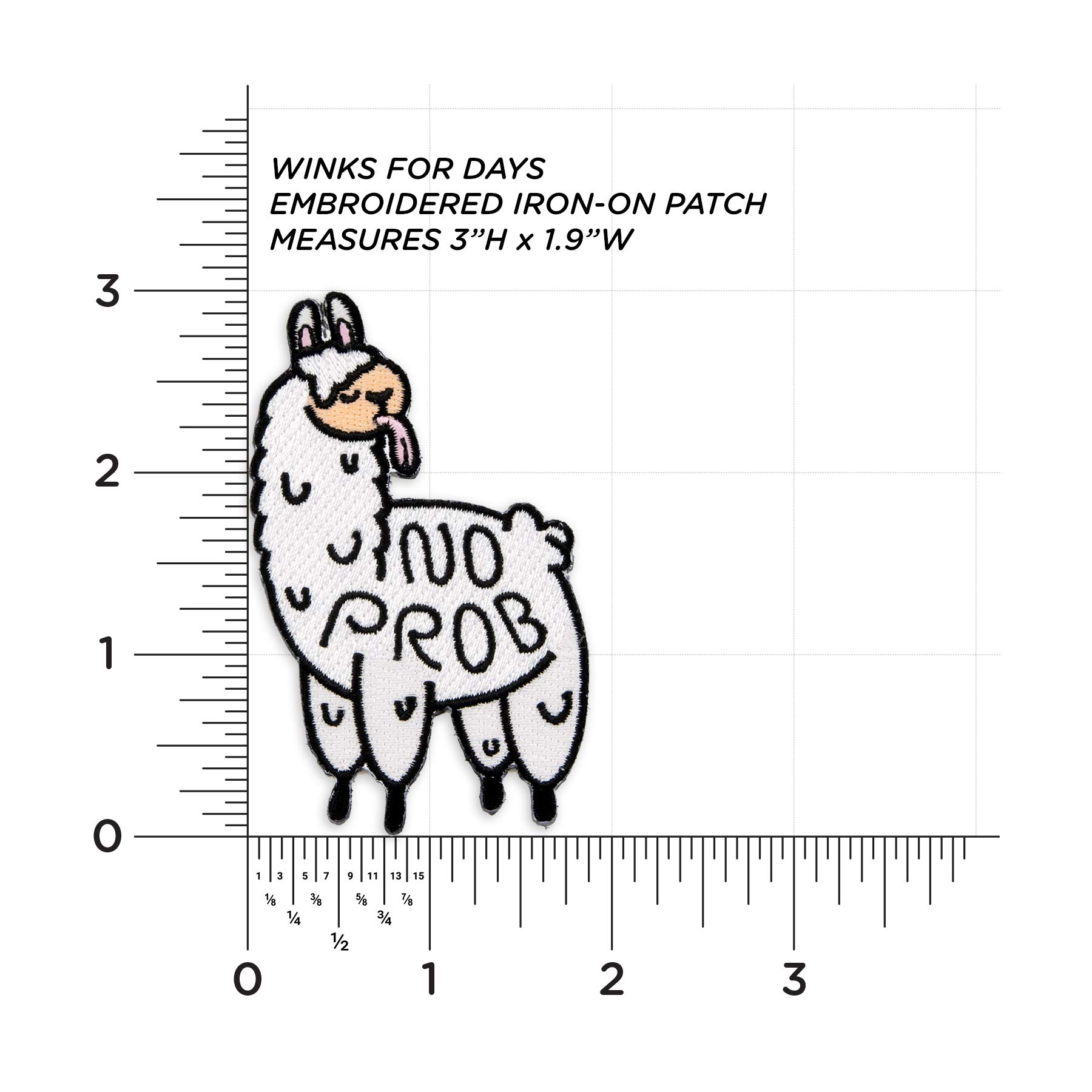 No Prob Llama Embroidered Iron-On Patch for Jackets, Bags & DIY Crafts - Fun & Durable Sew-On Applique for Clothing Customization