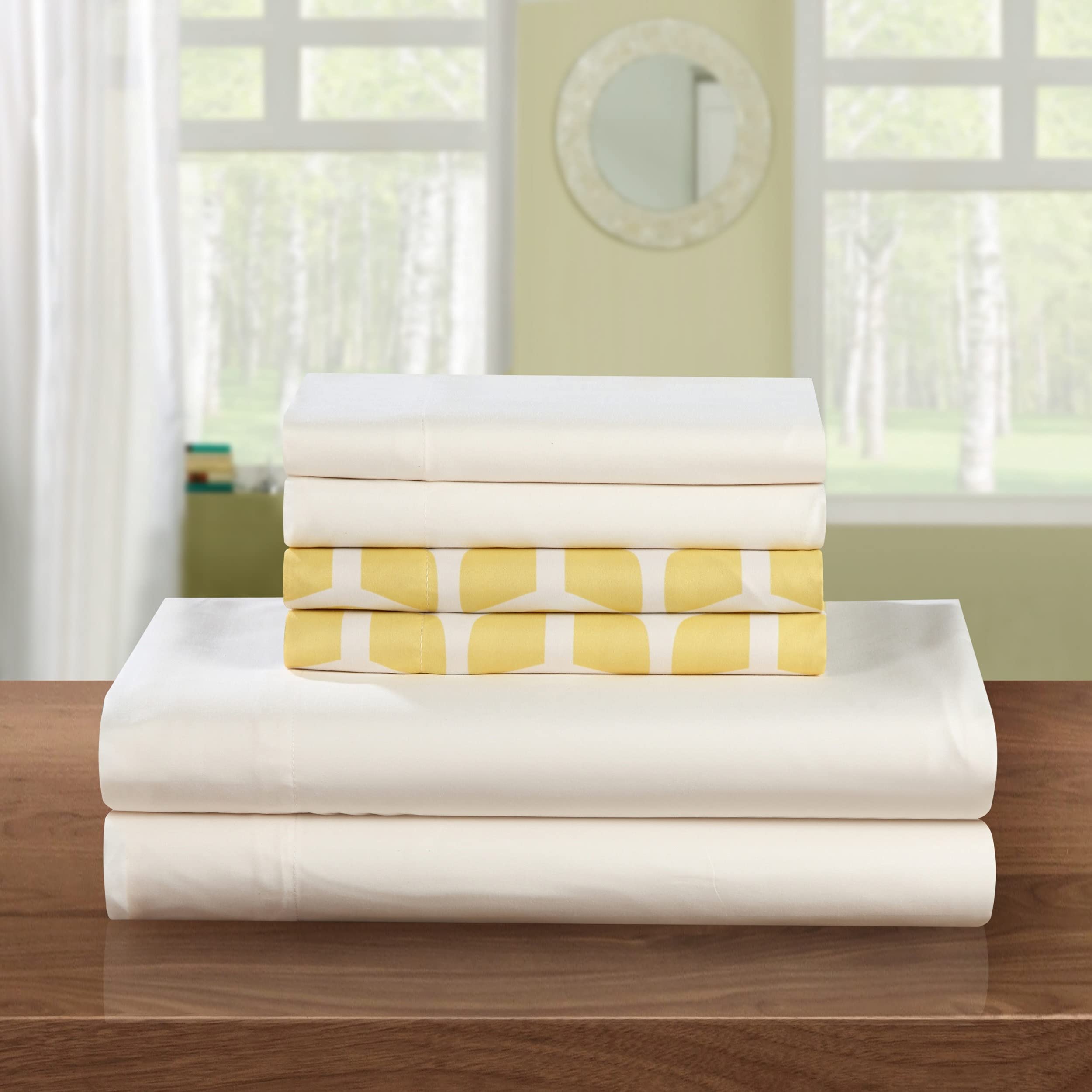 Luxury 6-Piece Brown Queen Size Microfiber Sheet Set - Ultra Soft Brushed Bedding with 2 Pillowcases for Cozy Sleep & Home Decor