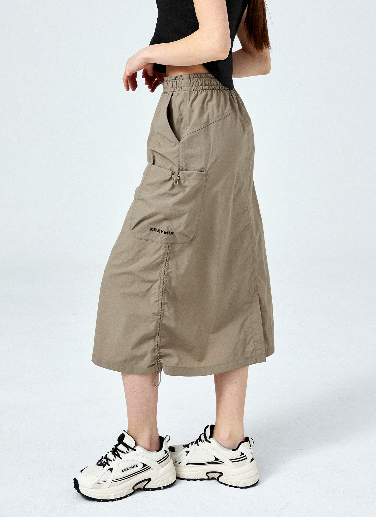 Comfortable Utility Cargo Long Skirts for Women - Stretchable Casual Maxi Skirt with Pockets for Hiking, Travel & Everyday Wear