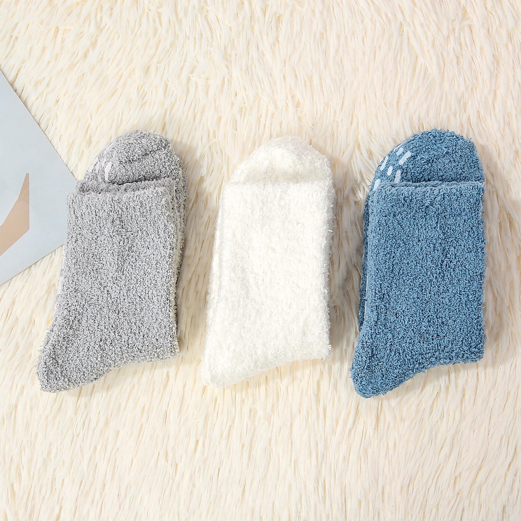 Cozy Non-Slip Fuzzy Slipper Socks for Women - Warm Gripper Socks with Anti-Skid Dots - Perfect for Winter, Lounge, Home & Yoga