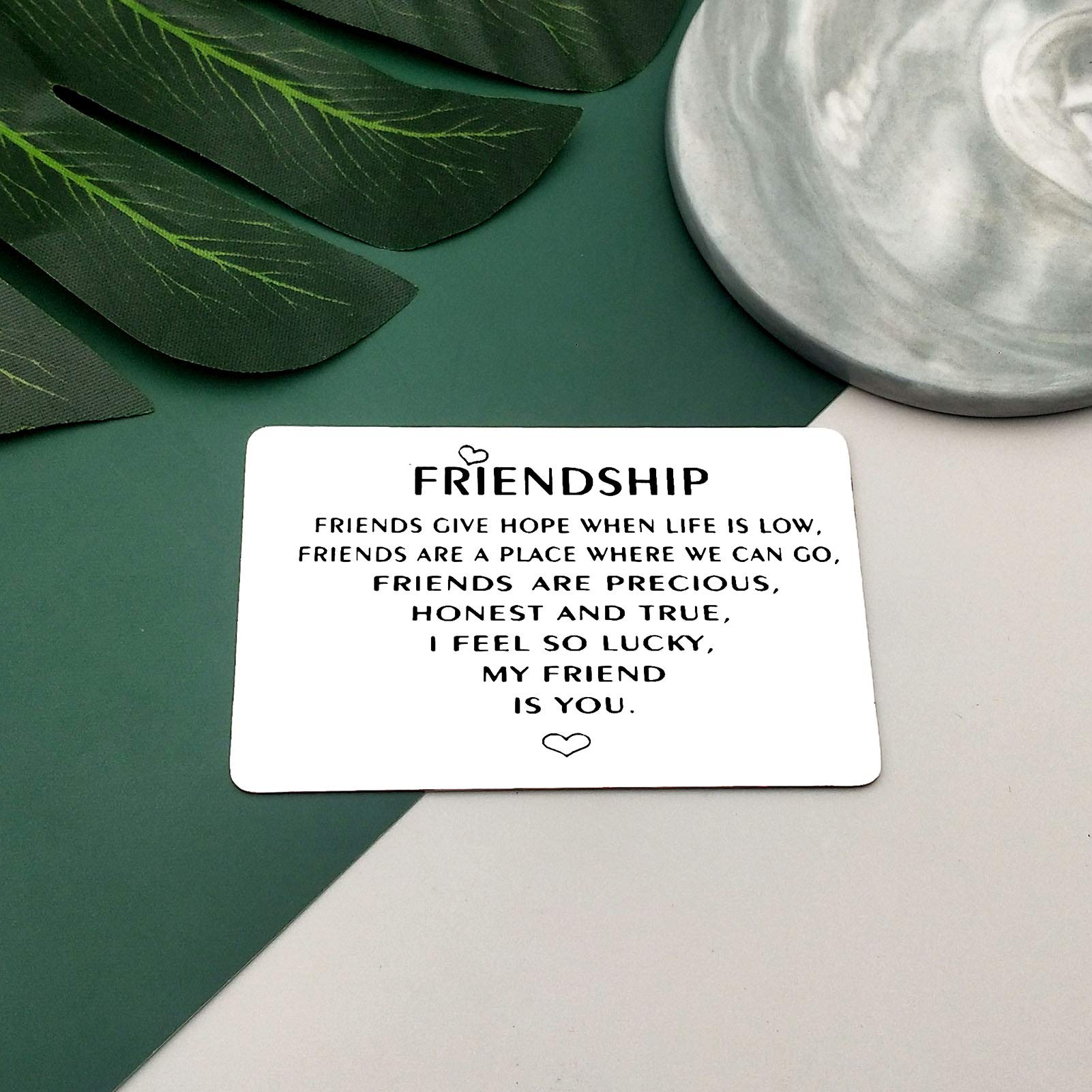 Vadaka Best Friend Gift Card - Engraved Metal Wallet Insert for Teens, Sister, Graduation & Birthday - Inspirational Friendship & Appreciation Card for Women & Girls - Perfect for Daily Carry, Gifting & Special Occasions