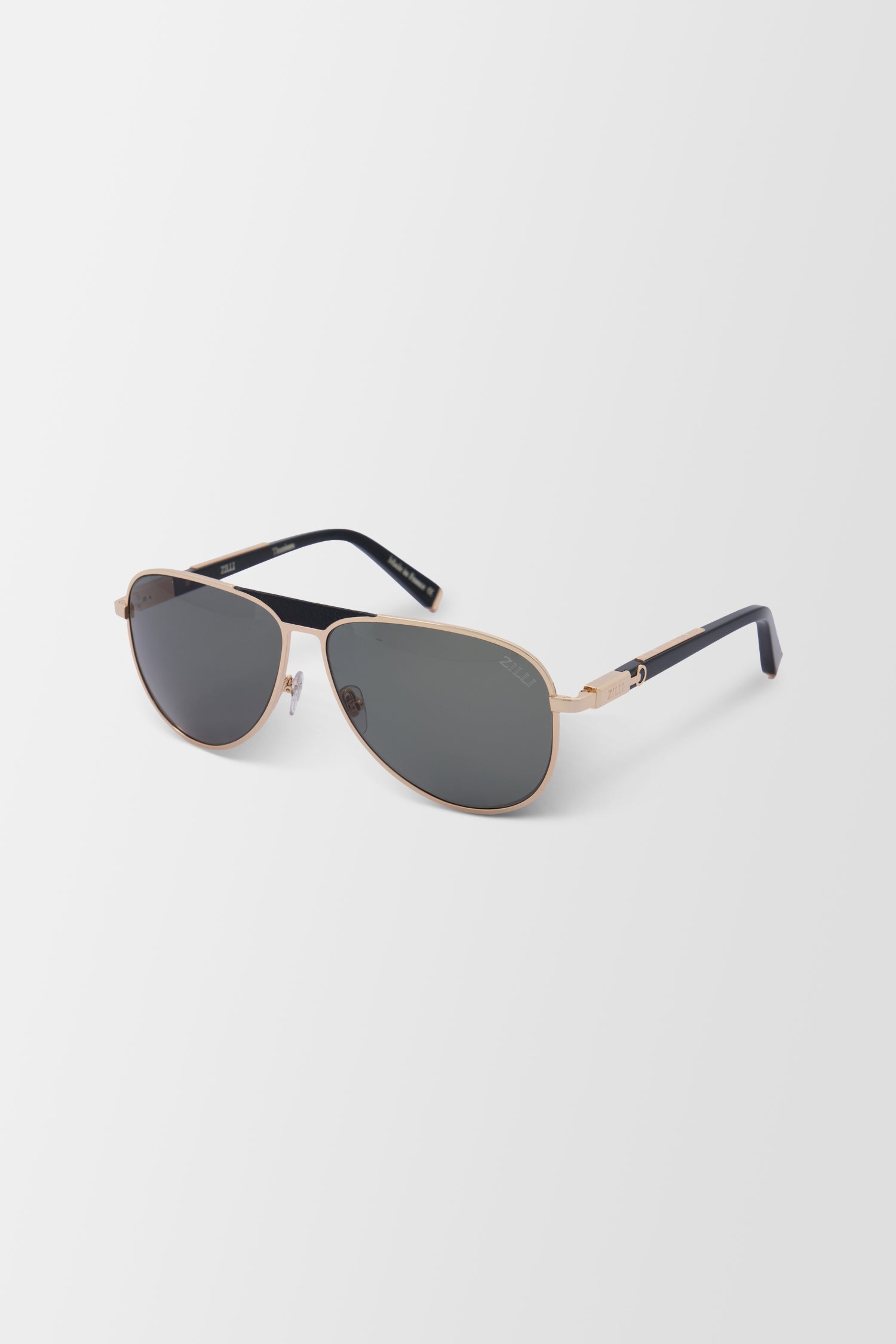Zilli Black David Polarized Sunglasses for Men - UV Protection, Classic Aviator Style - Perfect for Driving, Travel & Outdoor Activities