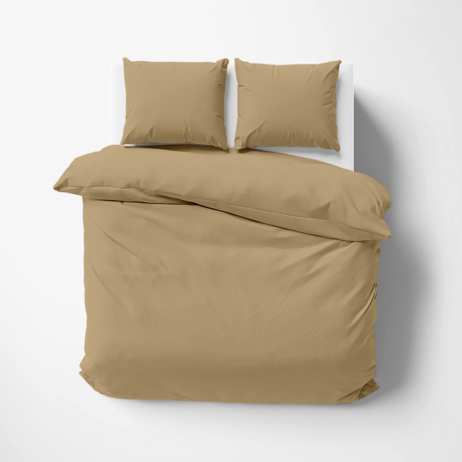Magic Drapes 800 Thread Count Premium Egyptian Cotton Duvet Cover - 1 Piece King Size with Zipper Closure & Corner Ties - Luxury Bedding Set for Master Bedroom (Beige, Oversized King) - Perfect for Hotels, Guest Rooms & Cozy Home Decor