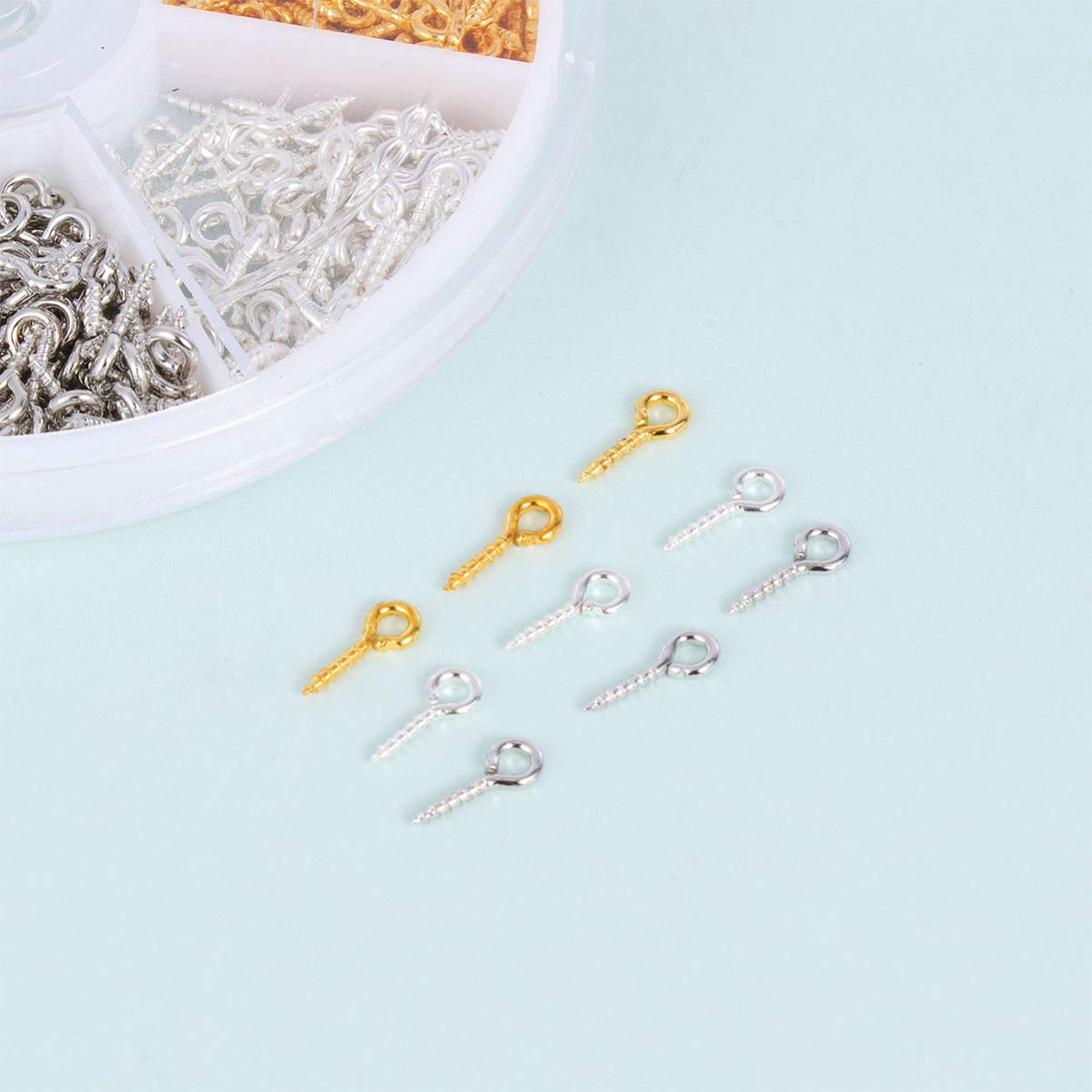 EXCEART 1 Pack Self-Tapping Hook Screws - Small Eye Hooks for Jewelry Making, Hanging Decor & DIY Crafts - Perfect for Jewelry Display, Wall Hooks & Home Organization (10 Pieces)
