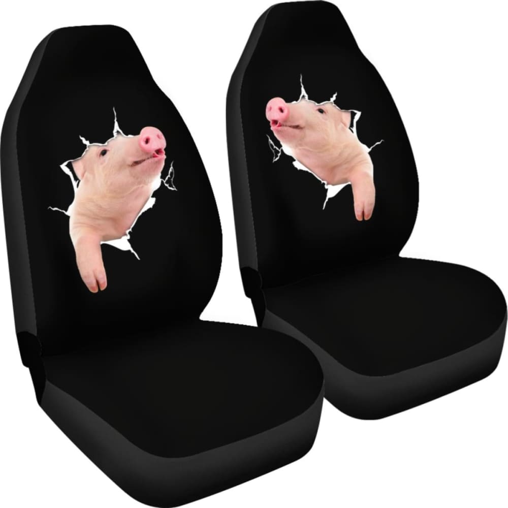3D Pig 2 Car Seat Covers - Waterproof & Non-Slip Universal Fit for Cars, SUVs, Trucks - Cute Pig Design for Kids & Adults - Perfect for Road Trips, Daily Commute & Family Travel