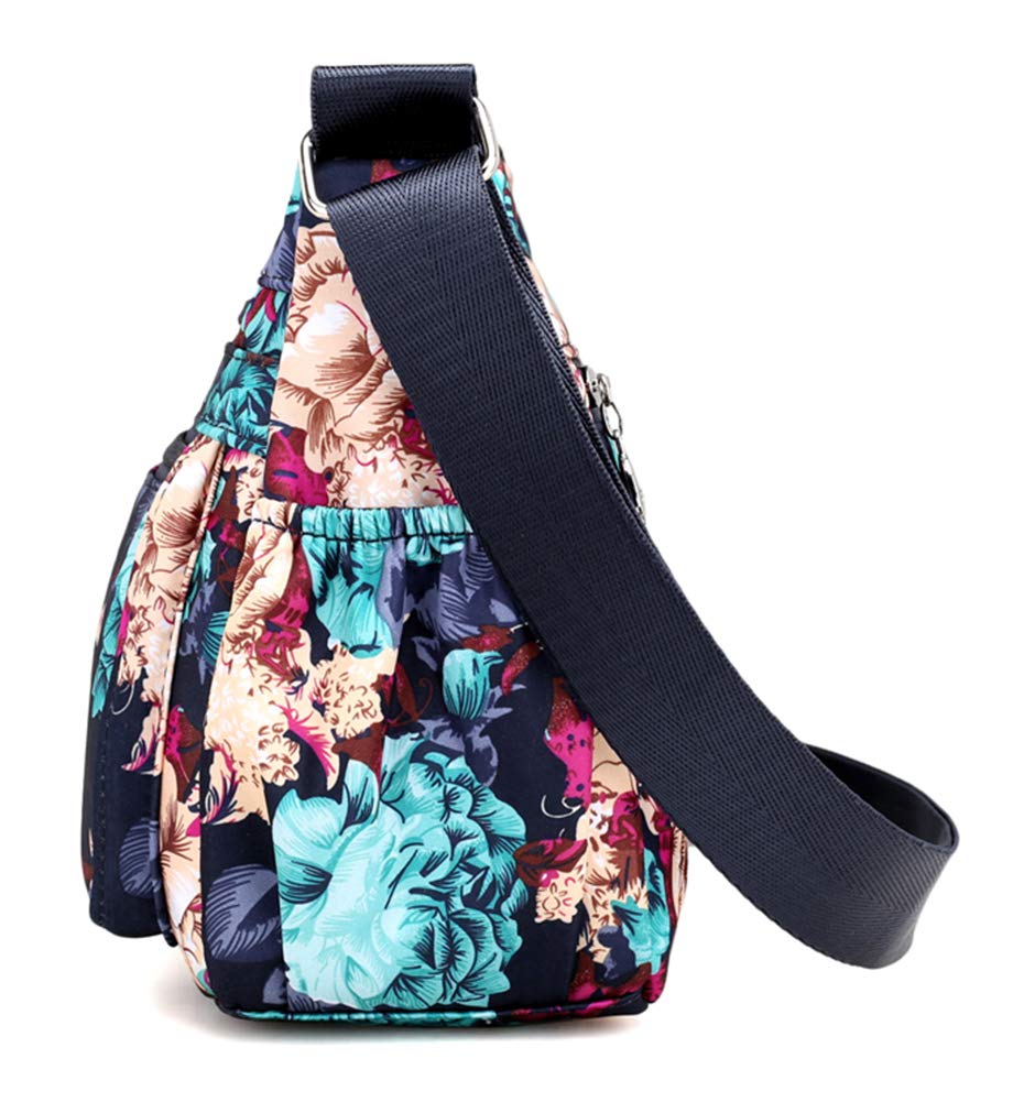 Women's Nylon Crossbody Purse - Water Resistant Travel Shoulder Bag with Multiple Pockets | Perfect for Everyday Use, Commuting & Vacation Essentials