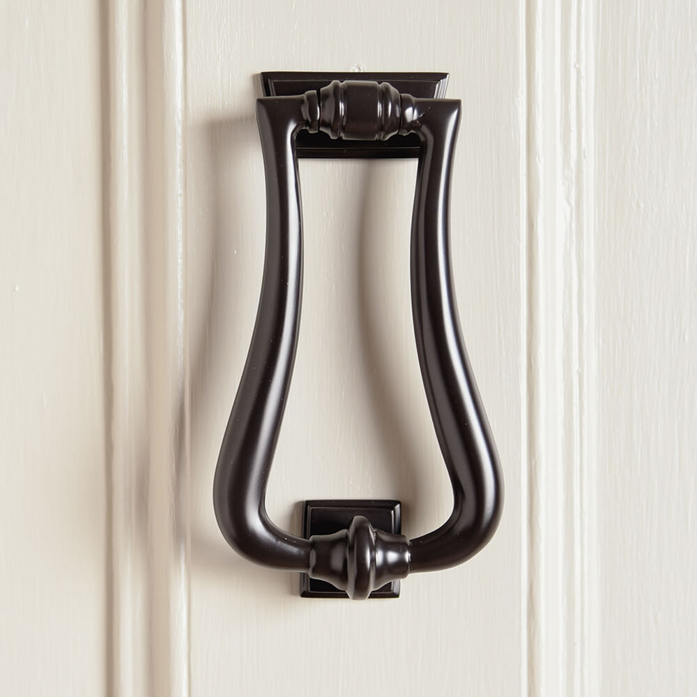 Vintage Bronze Art Deco Door Knocker - Elegant & Slim Design for Classic Home Entryway - Perfect for Victorian, Gothic & Traditional Style Houses