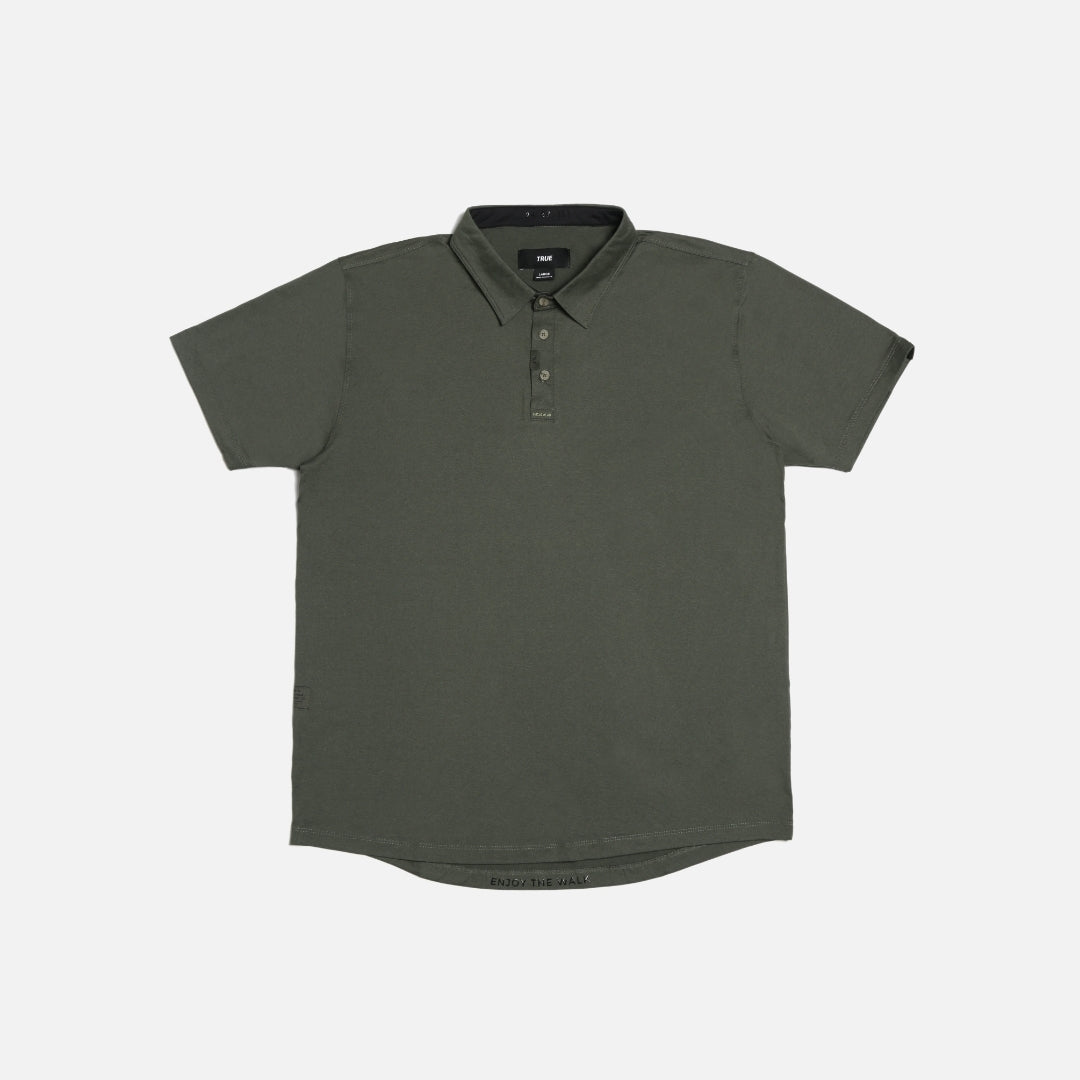 TRUE All Day Polo Heather - Comfortable Men's Casual Shirt for Work, Golf & Everyday Wear | Breathable & Durable Cotton Blend