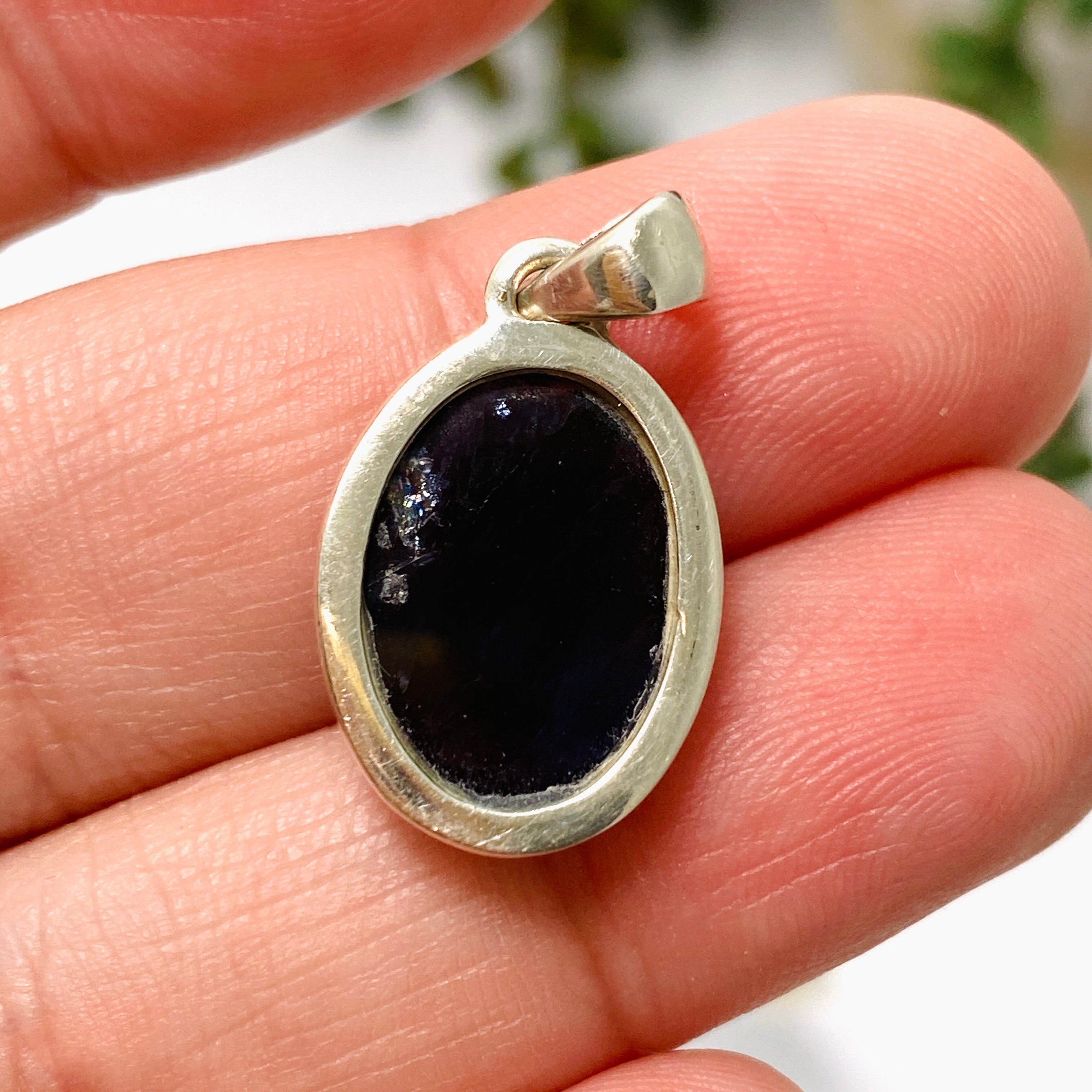 Iolite Oval Faceted Pendant Necklace - Genuine Gemstone Jewelry for Women | Perfect for Evening Wear & Special Occasions