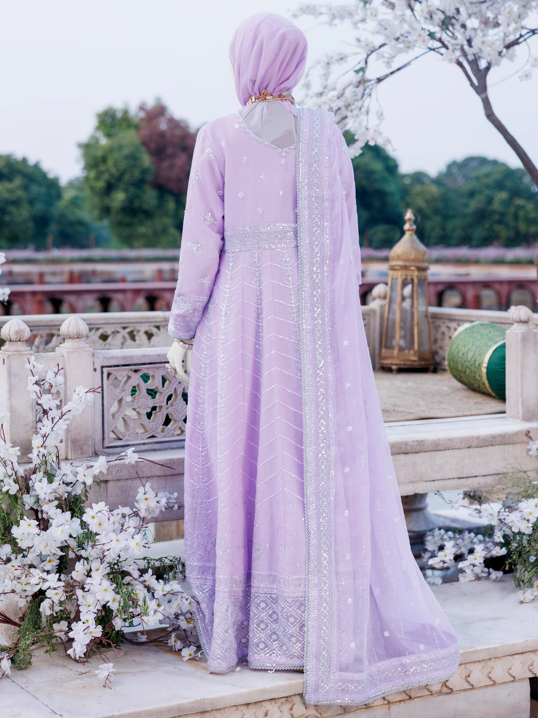 Elegant Purple Chiffon Embroidered Suit by J. Junaid Jamshed - Perfect for Weddings, Parties & Special Occasions