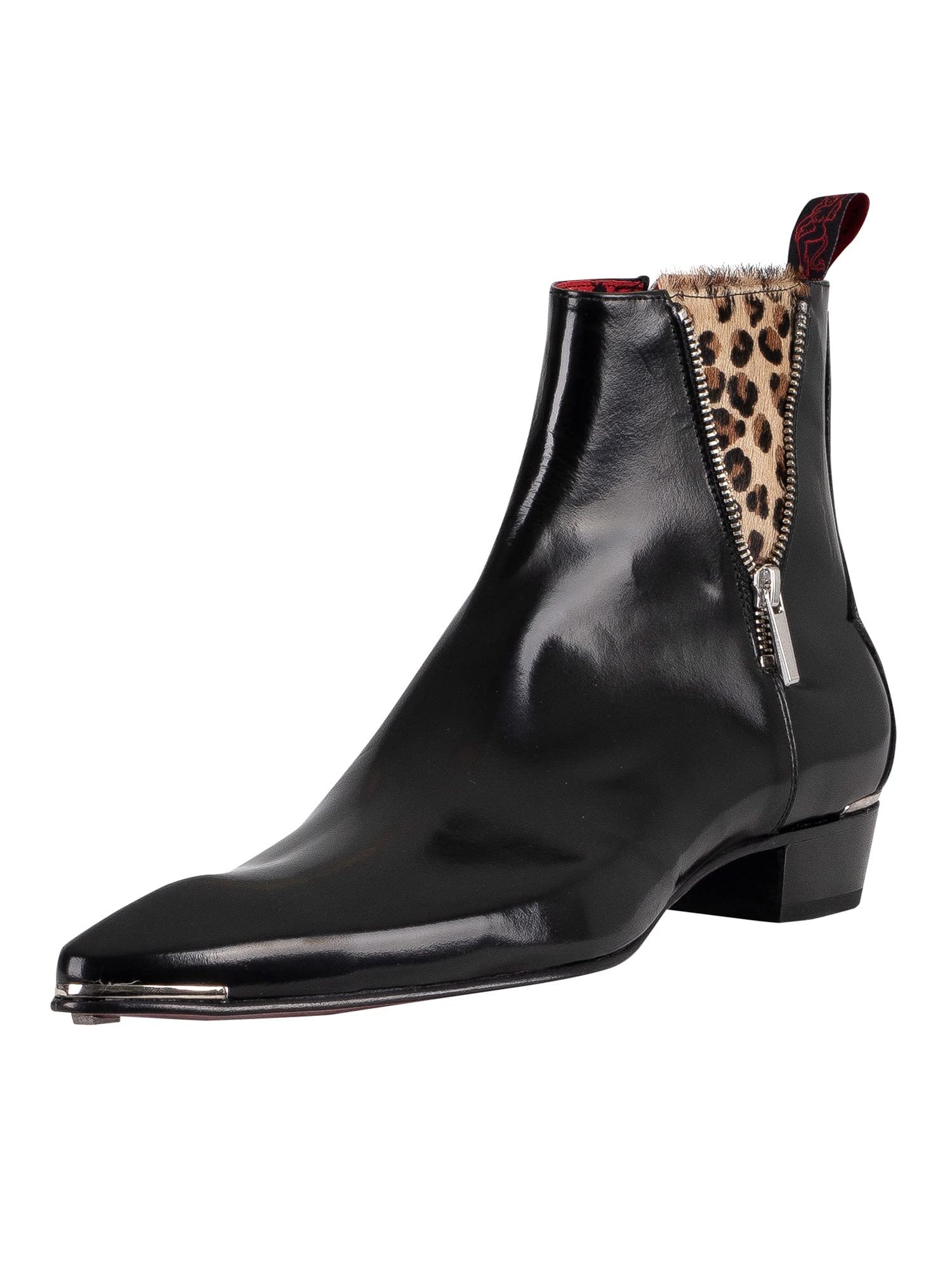 Jeffery West Men's Polished Leather Chelsea Boots - Black | Stylish & Comfortable Dress Boots for Business, Casual & Night Out