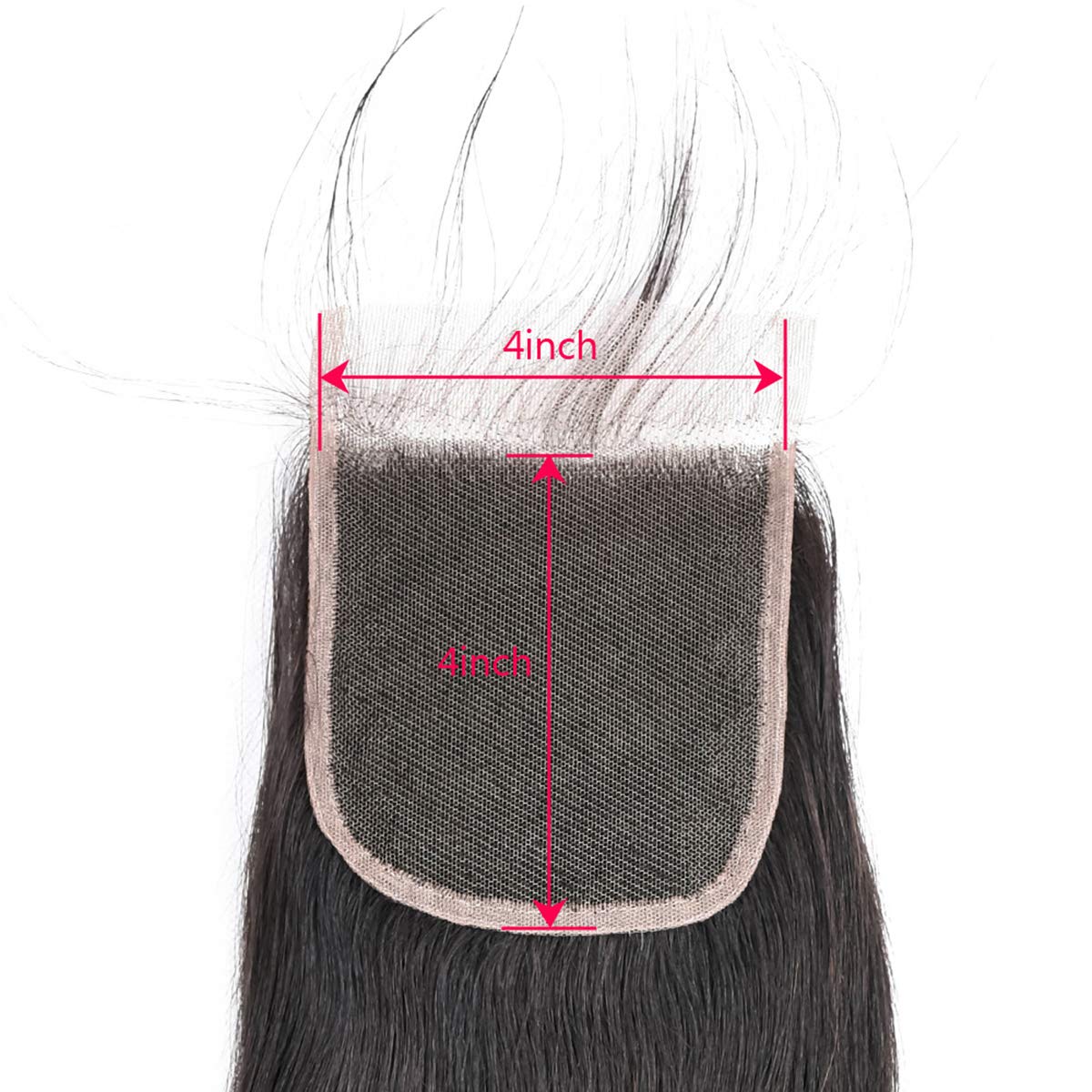 Brazilian Virgin Human Hair Bundles with 4x4 Lace Closure - Unprocessed Body Wave Hair Extensions (26