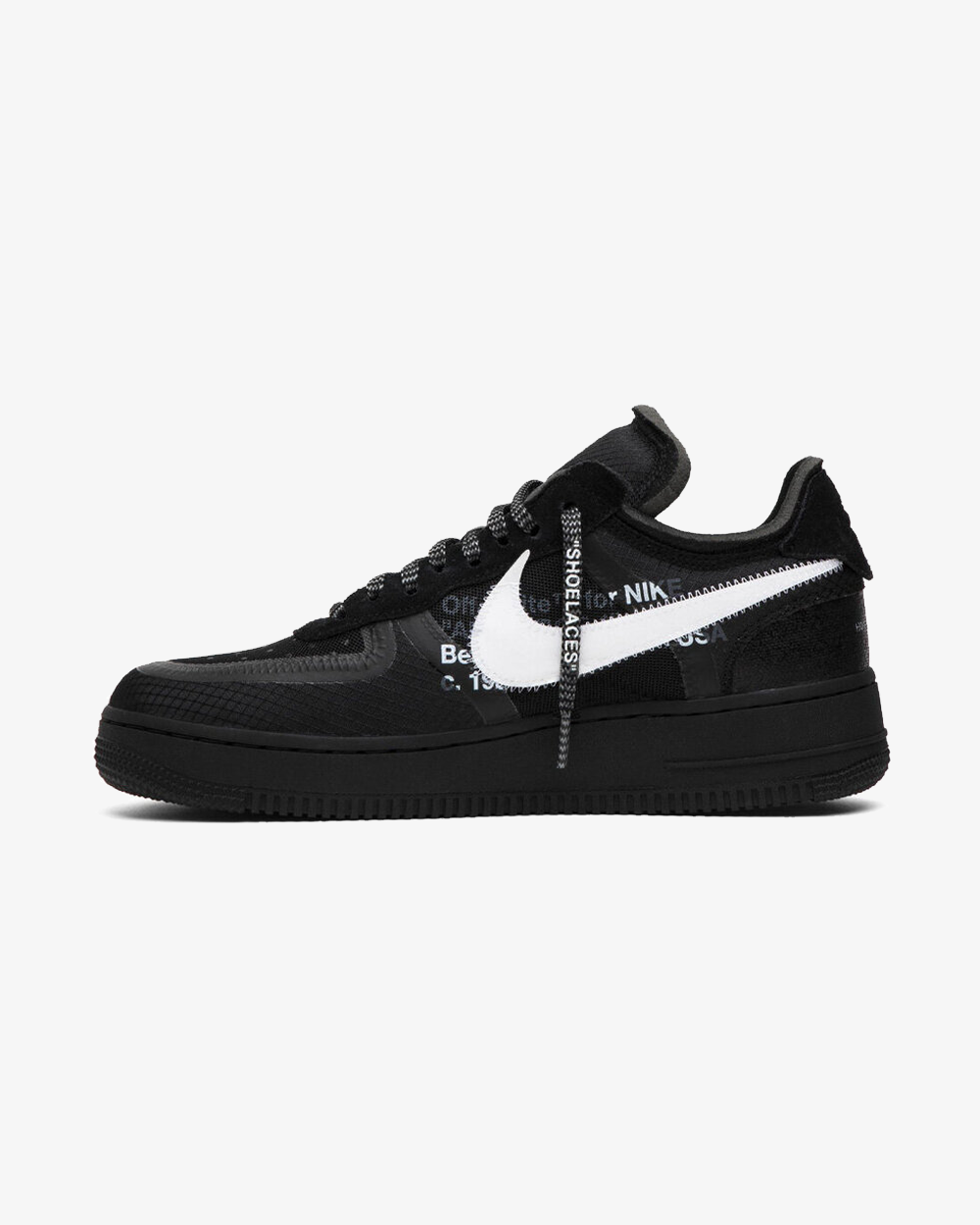 Nike x Off-White Air Force 1 Low 'Black' Sneakers - Men's US9.5/Women's US11 (EU43) - Limited Edition Streetwear for Urban Fashion & Sneaker Collectors